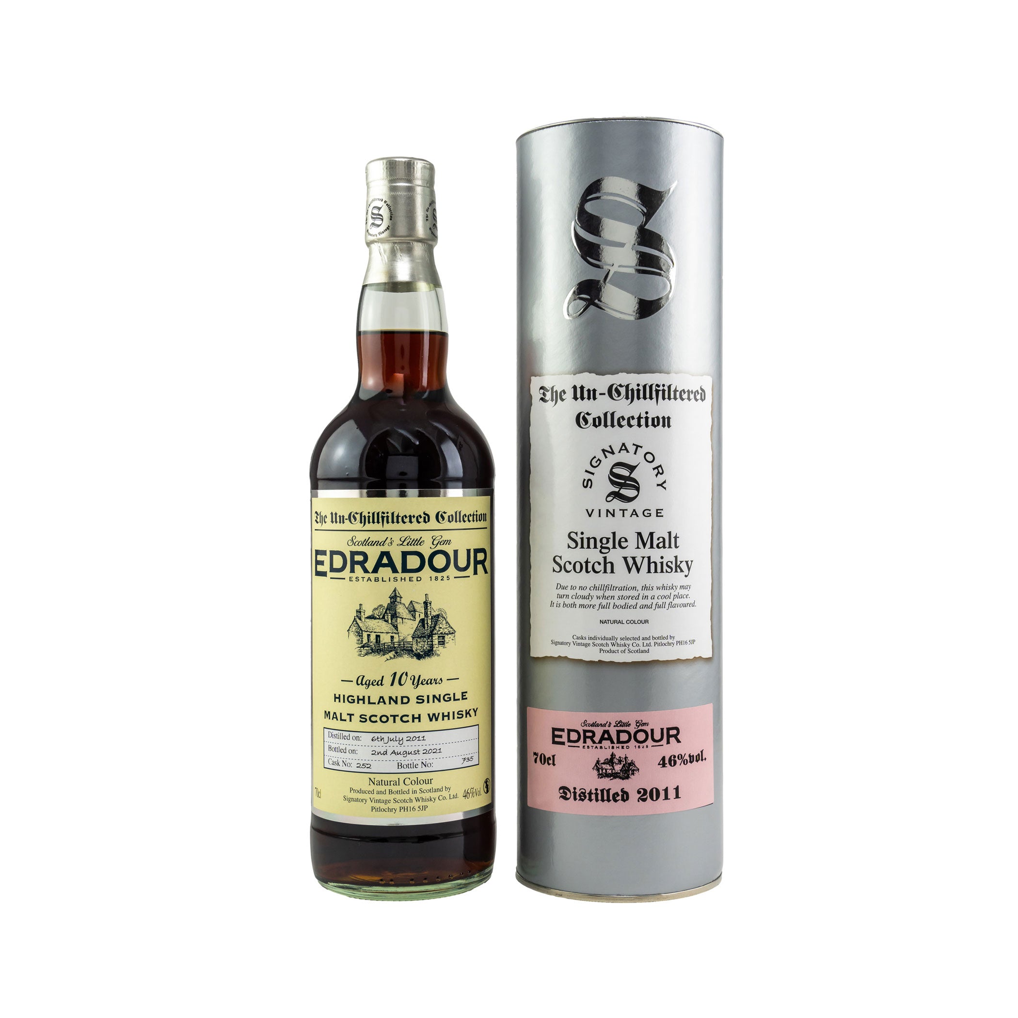 Edradour 2011/2021 - 10 Jahre Single Cask No. 252 The Un-Chillfiltered Collection (Signatory)