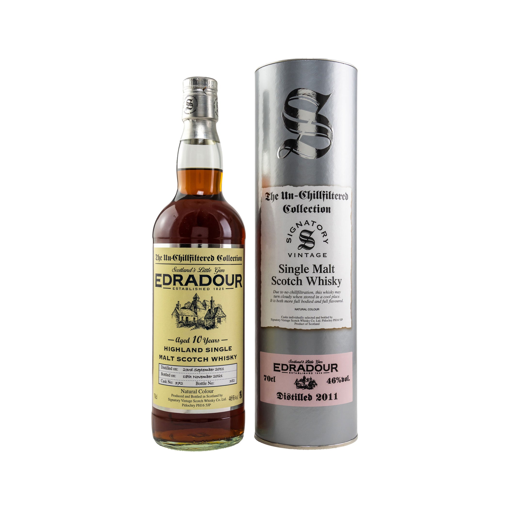Edradour 2011/2021 #372 Un-Chillfiltered Collection Signatory Vintage