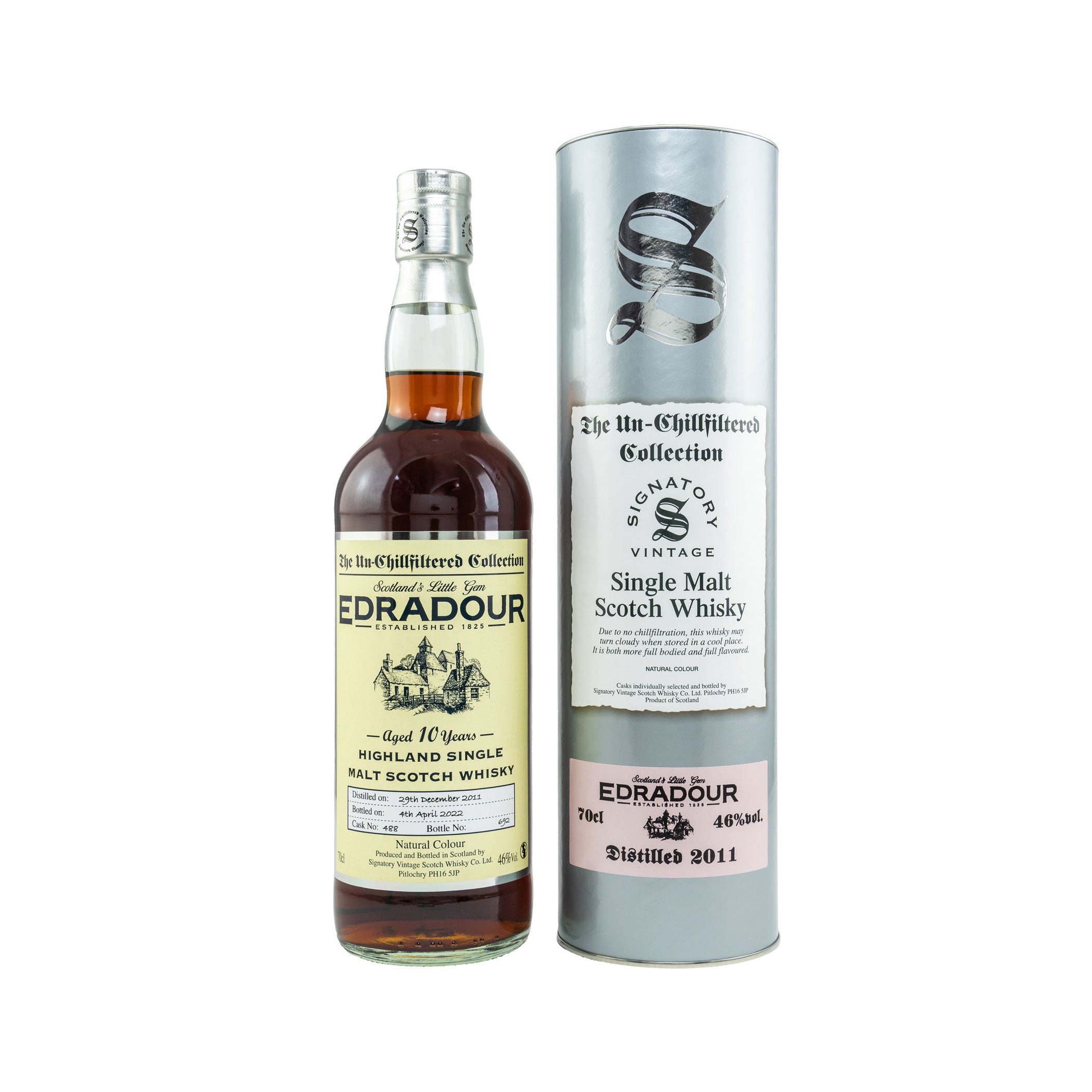 Edradour 2011/2022 - 10 Jahre Single Cask #488 The Un-Chillfiltered Collection - Signatory