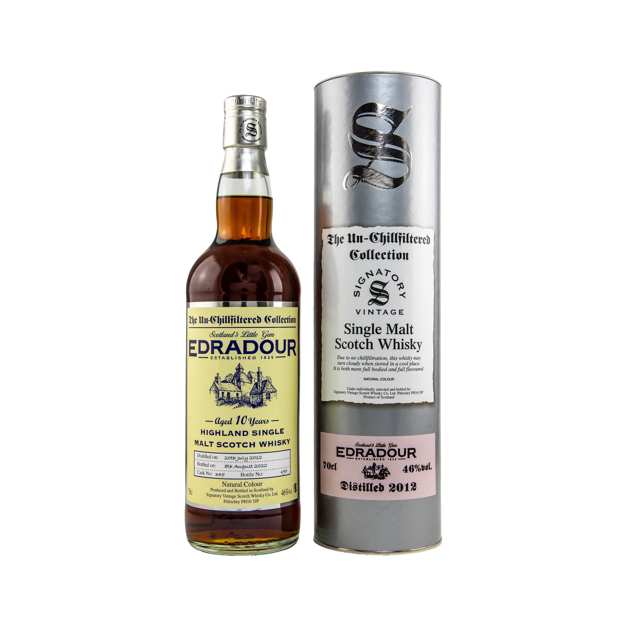 Edradour 2012/2022 - Signatory Vintage - Un-Chillfiltered Collection - #345