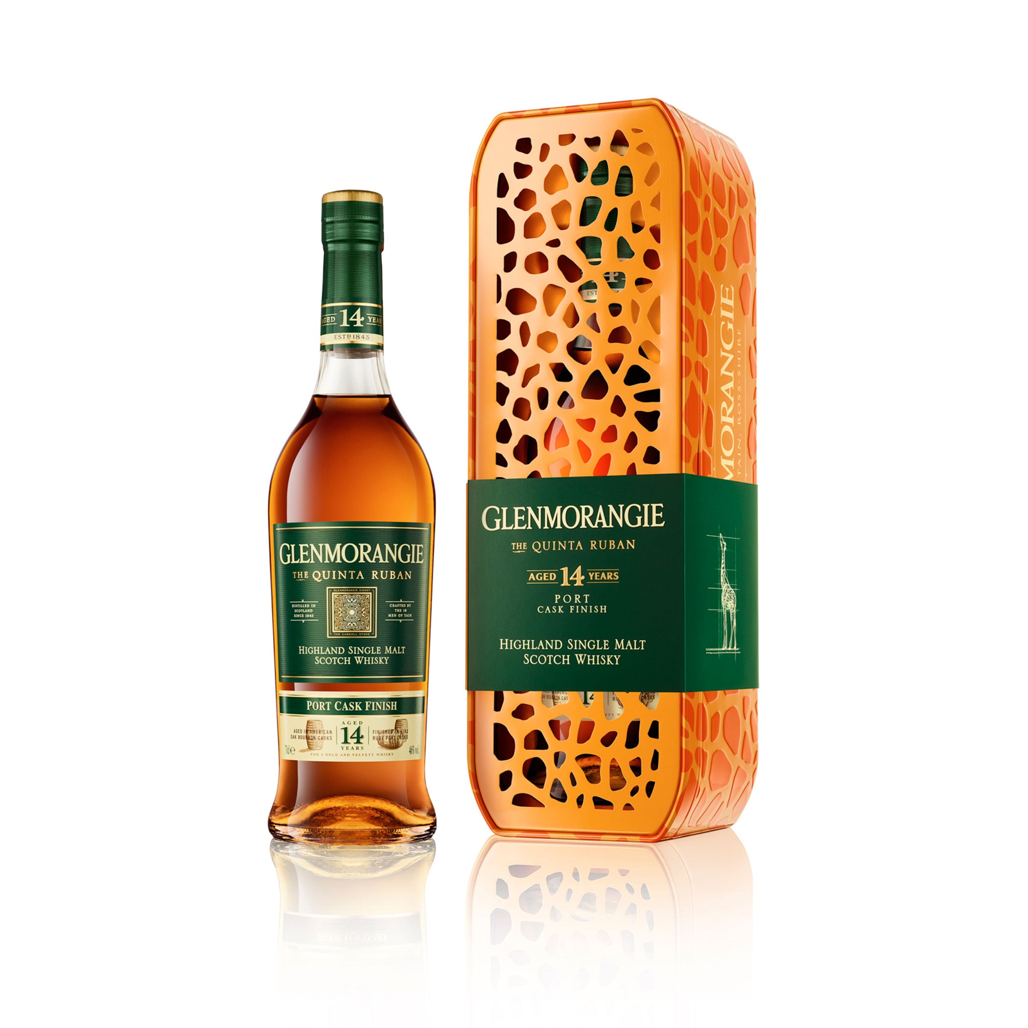 Glenmorangie Quinta Ruban 14 Jahre Limited Edition Giraffe Gift Tin