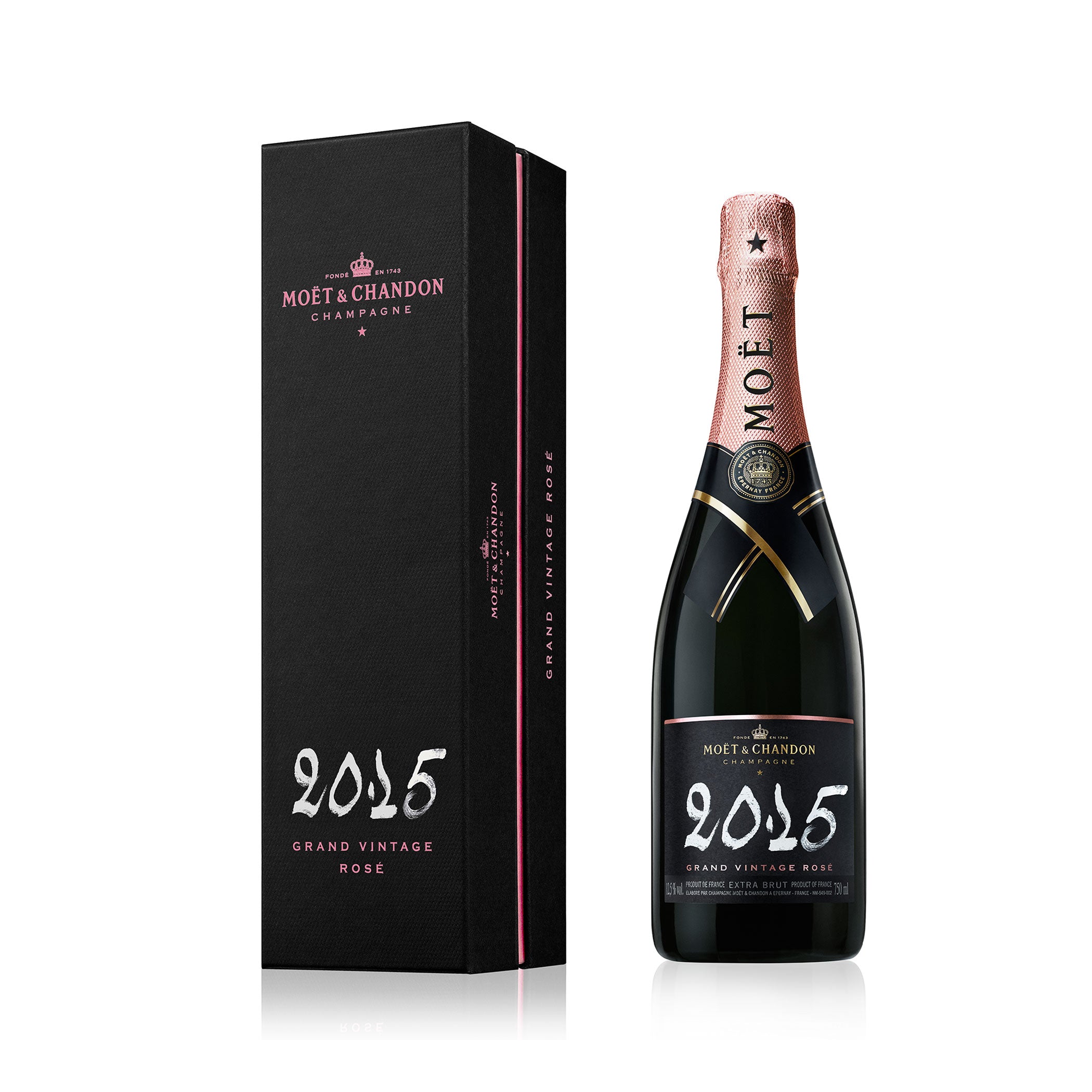 Moët & Chandon Grand Vintage Rosé 2015 Champagne (0.75 l) in gift box