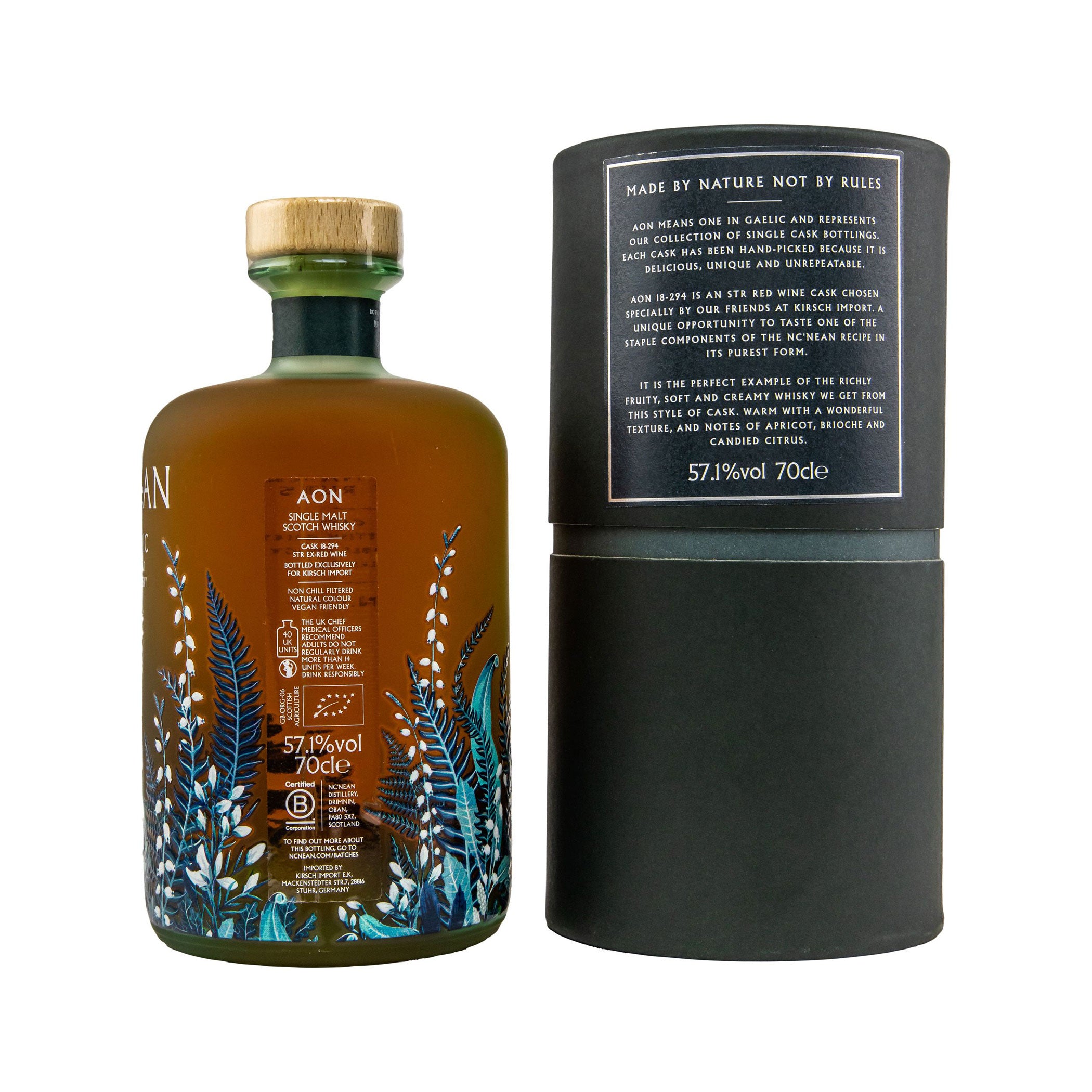 Nc'nean Aon 18-294 - Organic Single Malt Scotch Whisky - Bottled exclusively for Kirsch Import