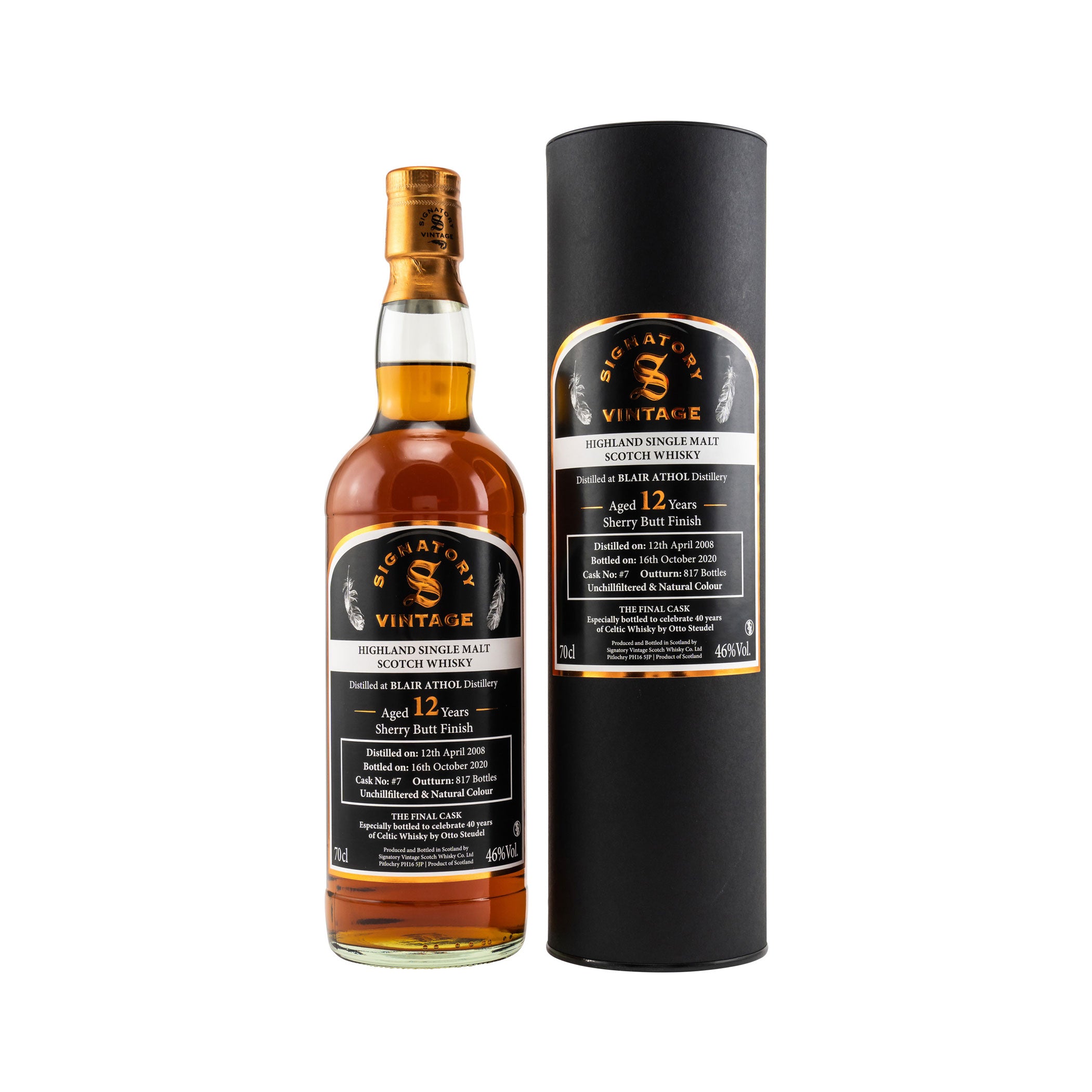 Blair Athol 2008/2020 Sig #7 Sherry Butt Finish CELTIC WHISKY