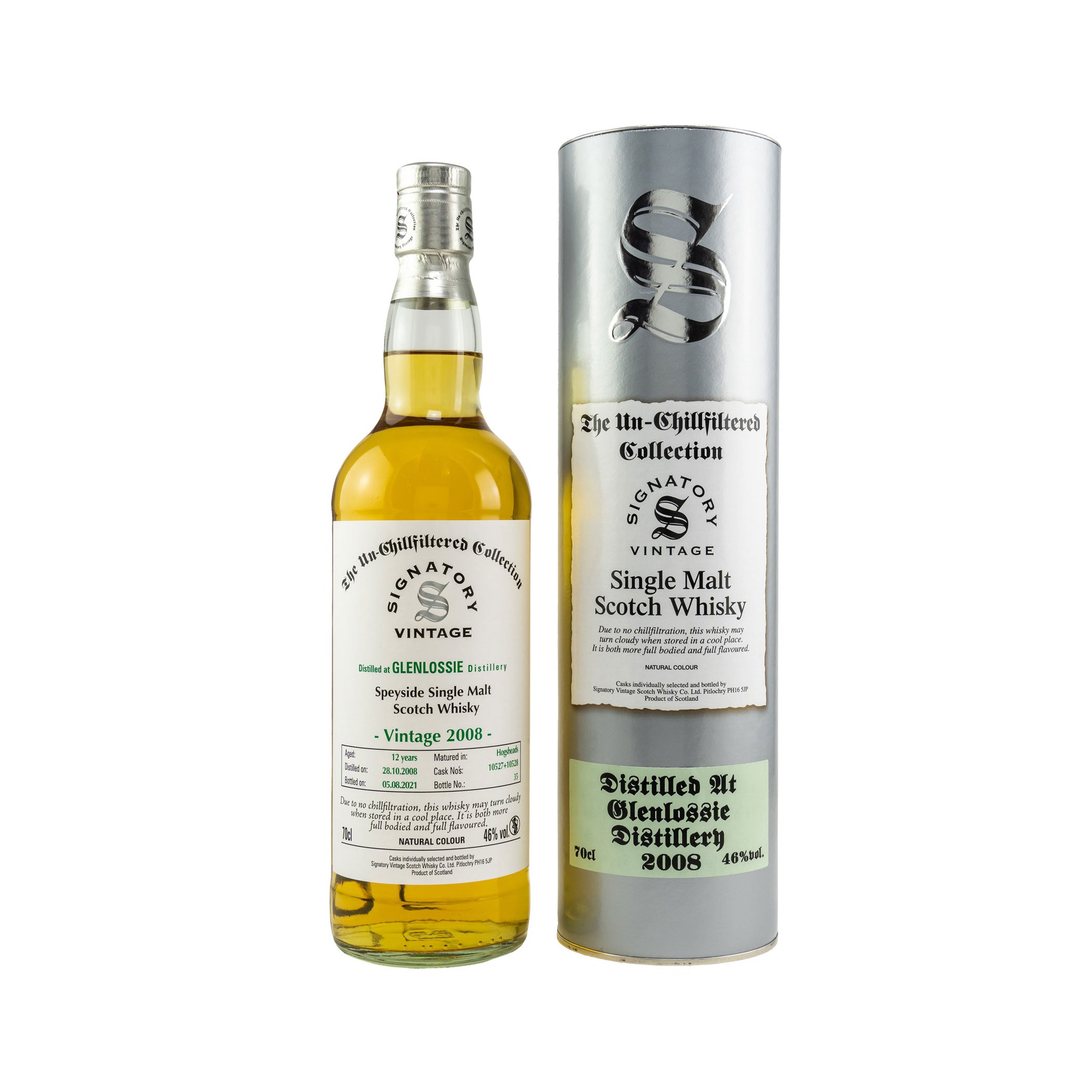 Glenlossie 2008/2021 - 12 Jahre Hogsheads No. 10527 + 10528 The Un-Chillfiltered Collection(Signatory)