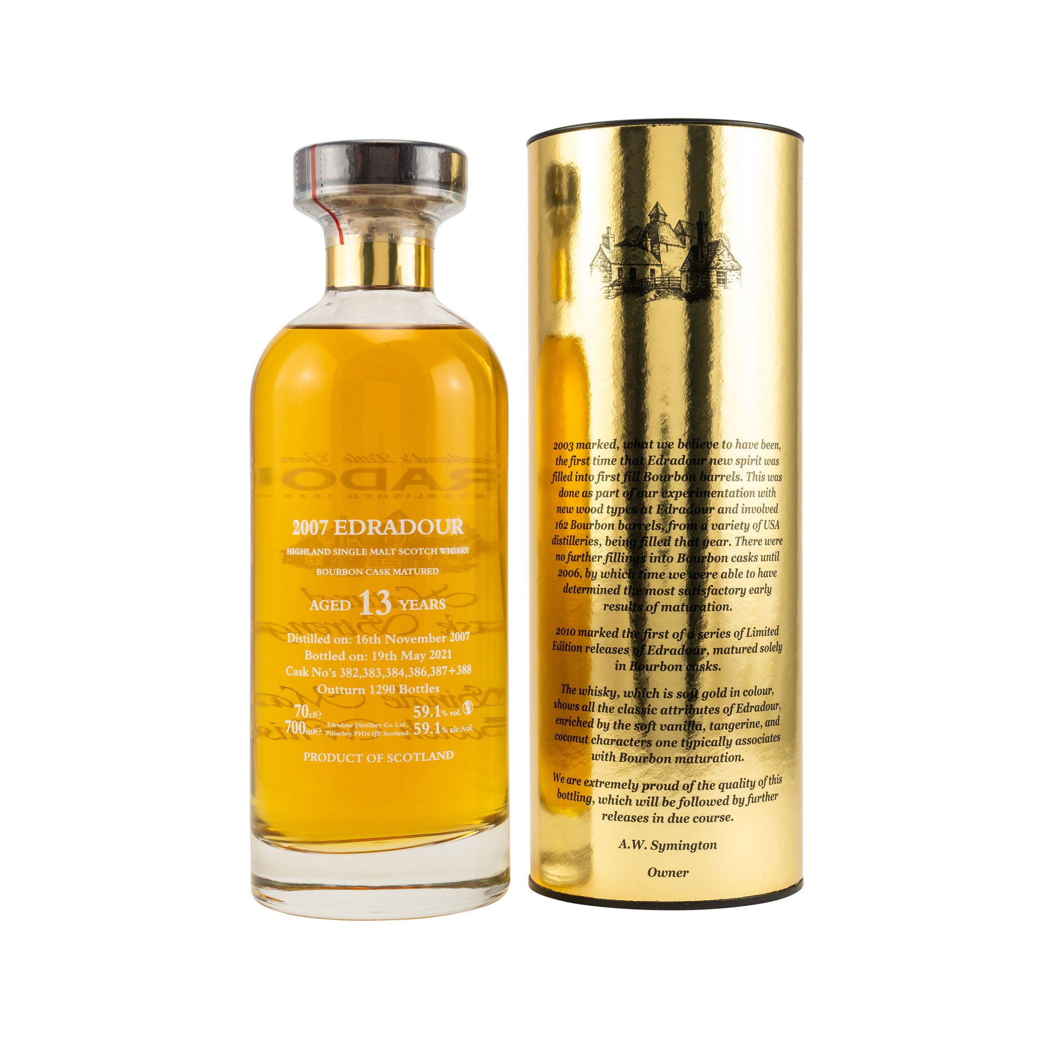 Edradour 2007/2021 - 13 Jahre Bourbon Barrels Ibisco Decanter The Decanter Collection (Signatory)