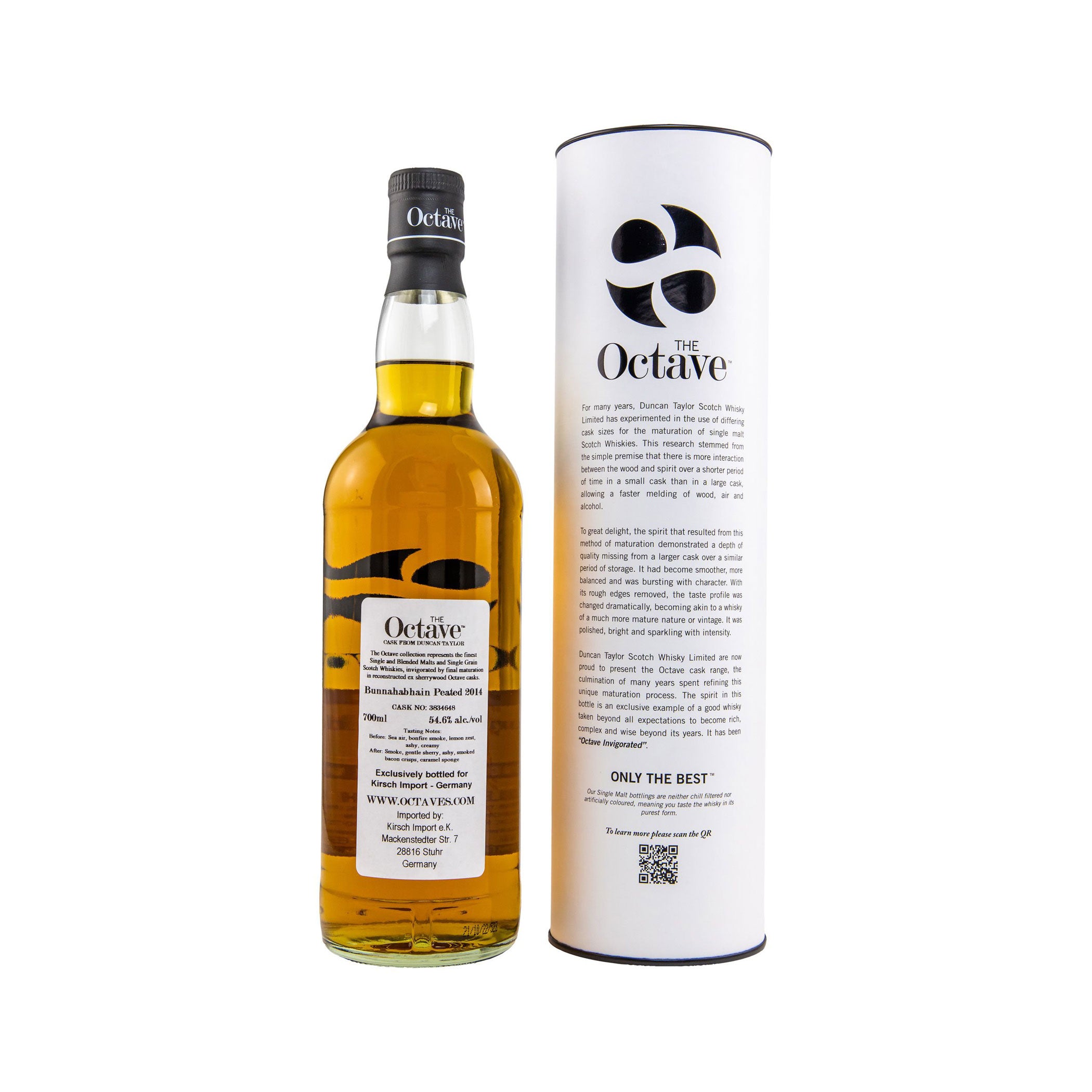 Bunnahabhain 2014/2022 – The Octave – Peated - Duncan Taylor Islay Single Malt Scotch Whisky - Exclusively bottled for Germany