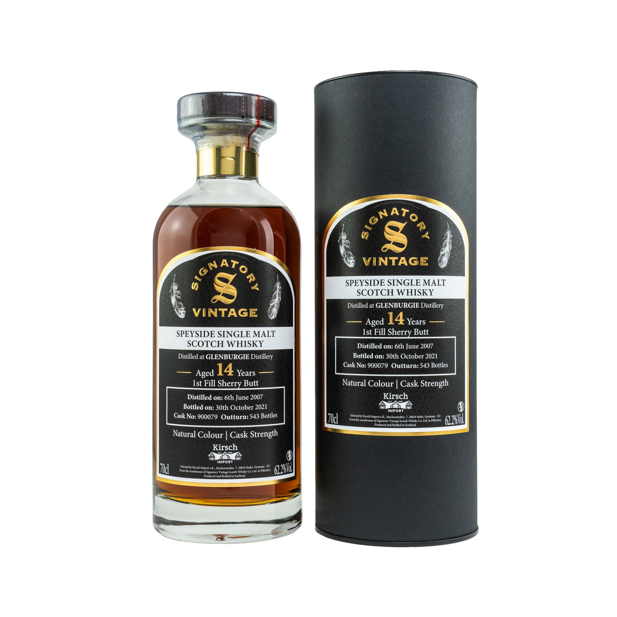 Glenburgie 2007/2021 #900079 Signatory Vintage Speyside Single Malt Scotch Whisky Selected by Kirsch Import