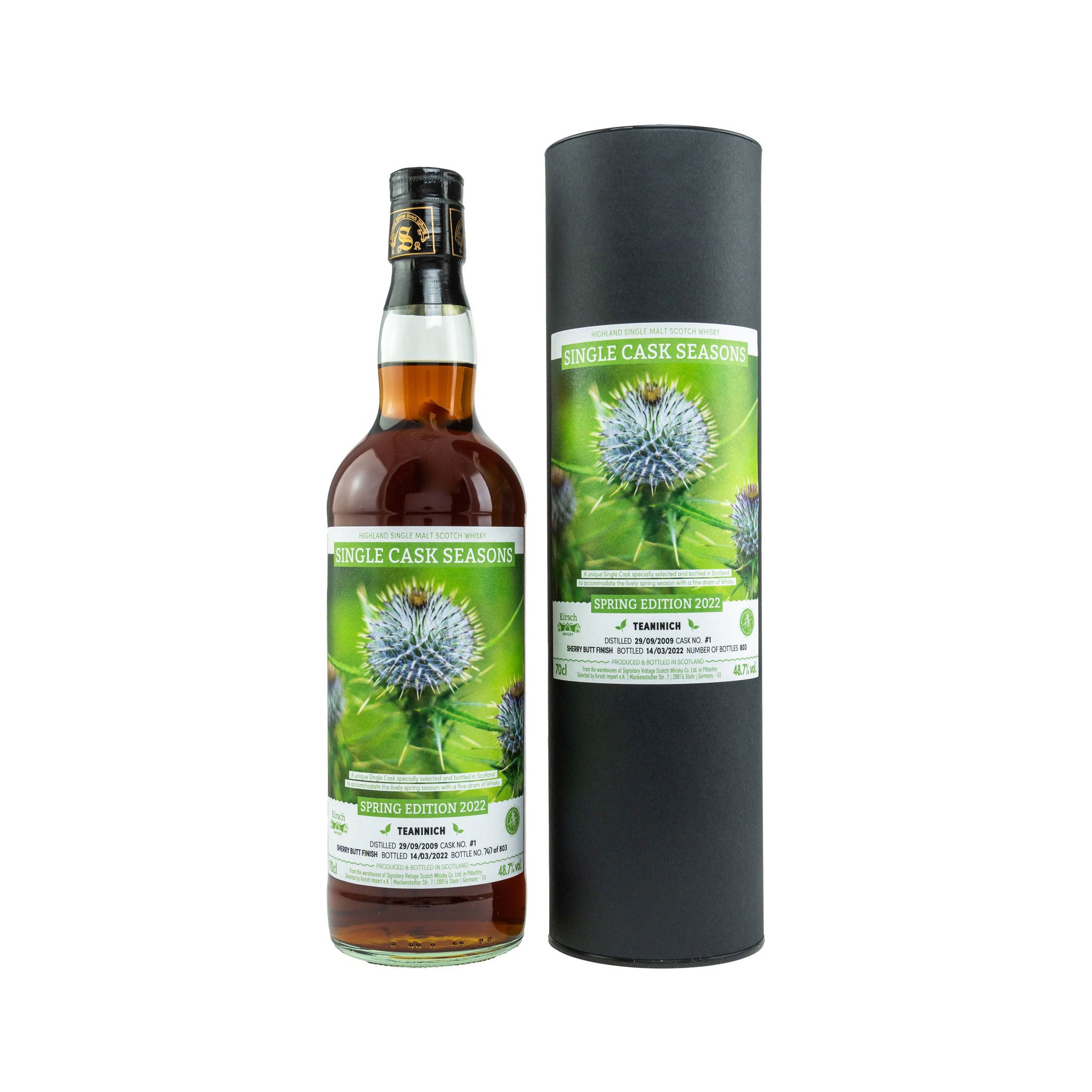 Teaninich 2009/2022 - Spring Edition 2022 Signatory Single Cask Seasons Exclusively bottled for Kirsch Importrn