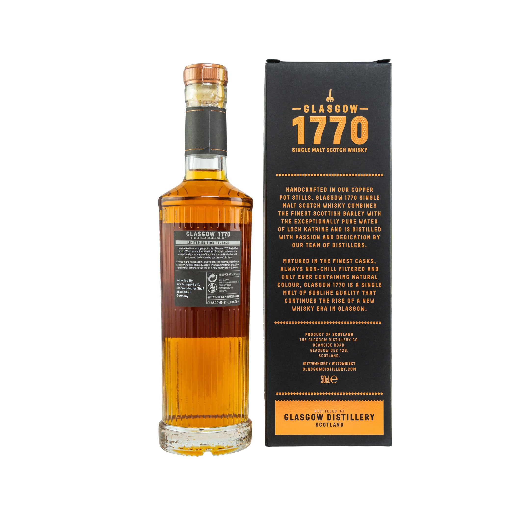 1770 Glasgow - Limited Edition Release - Peated Single Malt Scotch Whisky, Kirsch Import Germany Exclusive