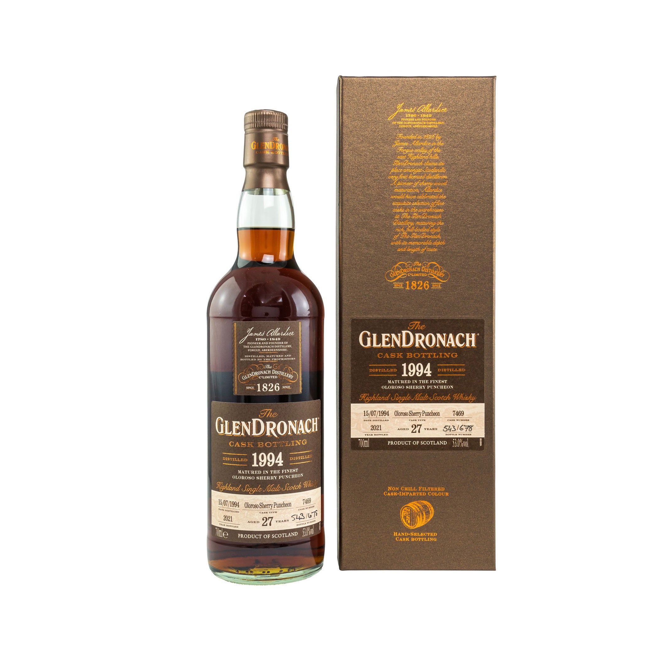 Glendronach 1994/2021 - 27 Jahre - Single Oloroso Sherry Puncheon #7469