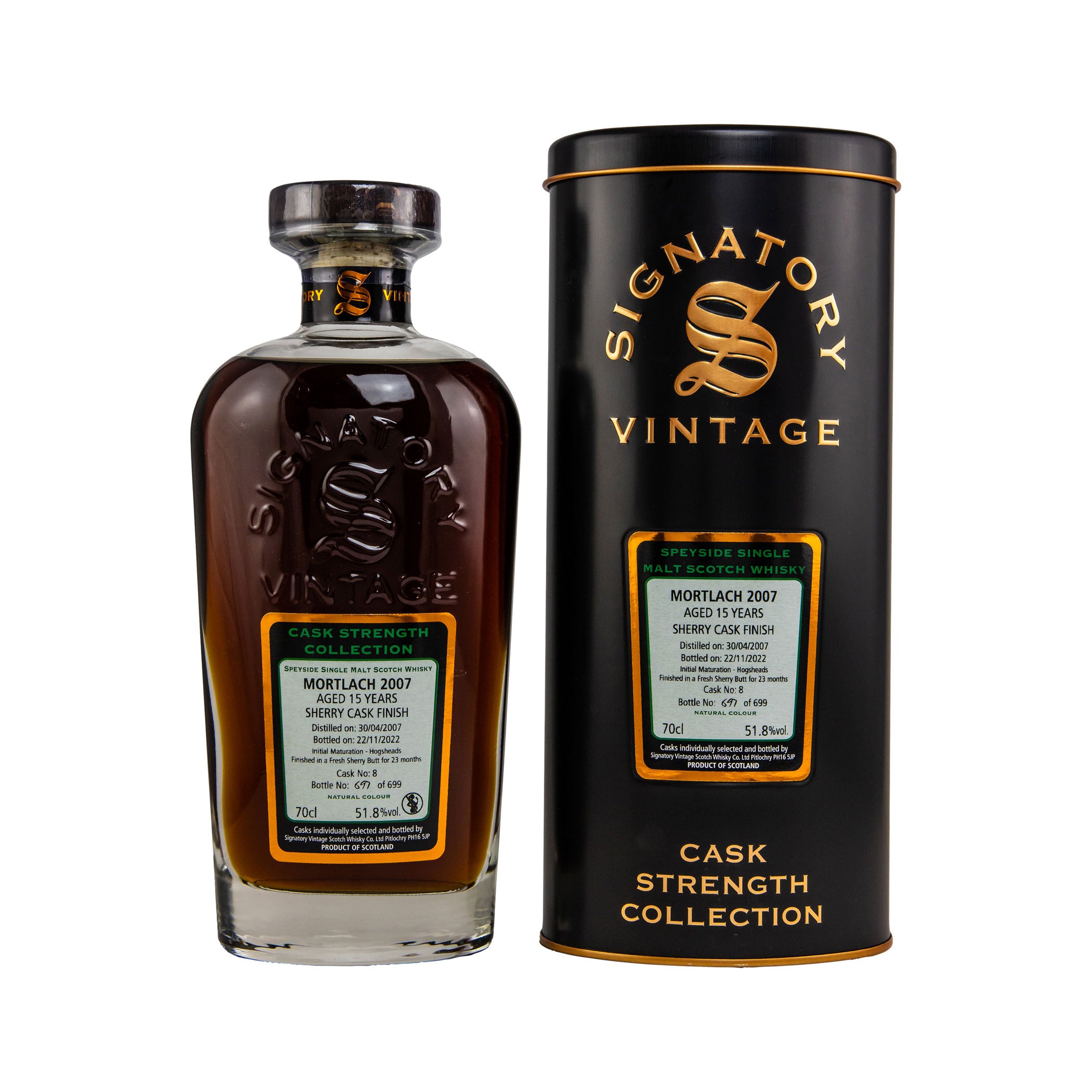 Mortlach 2007/2022 - Cask Strength Collection - Signatory Vintage Speyside Single Malt Scotch Whisky