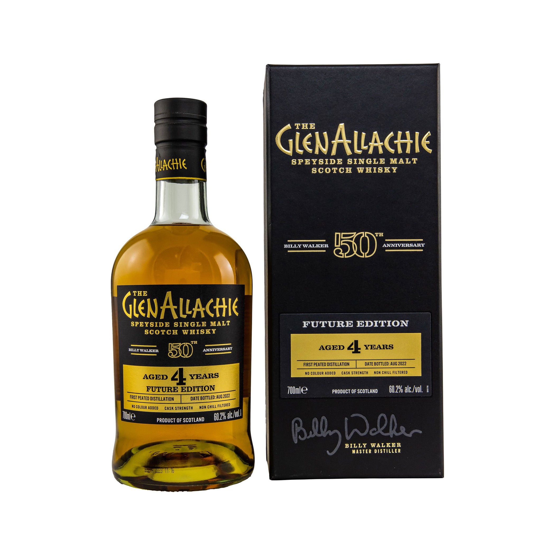 The GlenAllachie 4 Jahre Future Edition – Peated - Billy Walker 50th Anniversary - Speyside Single Malt Scotch Whisky