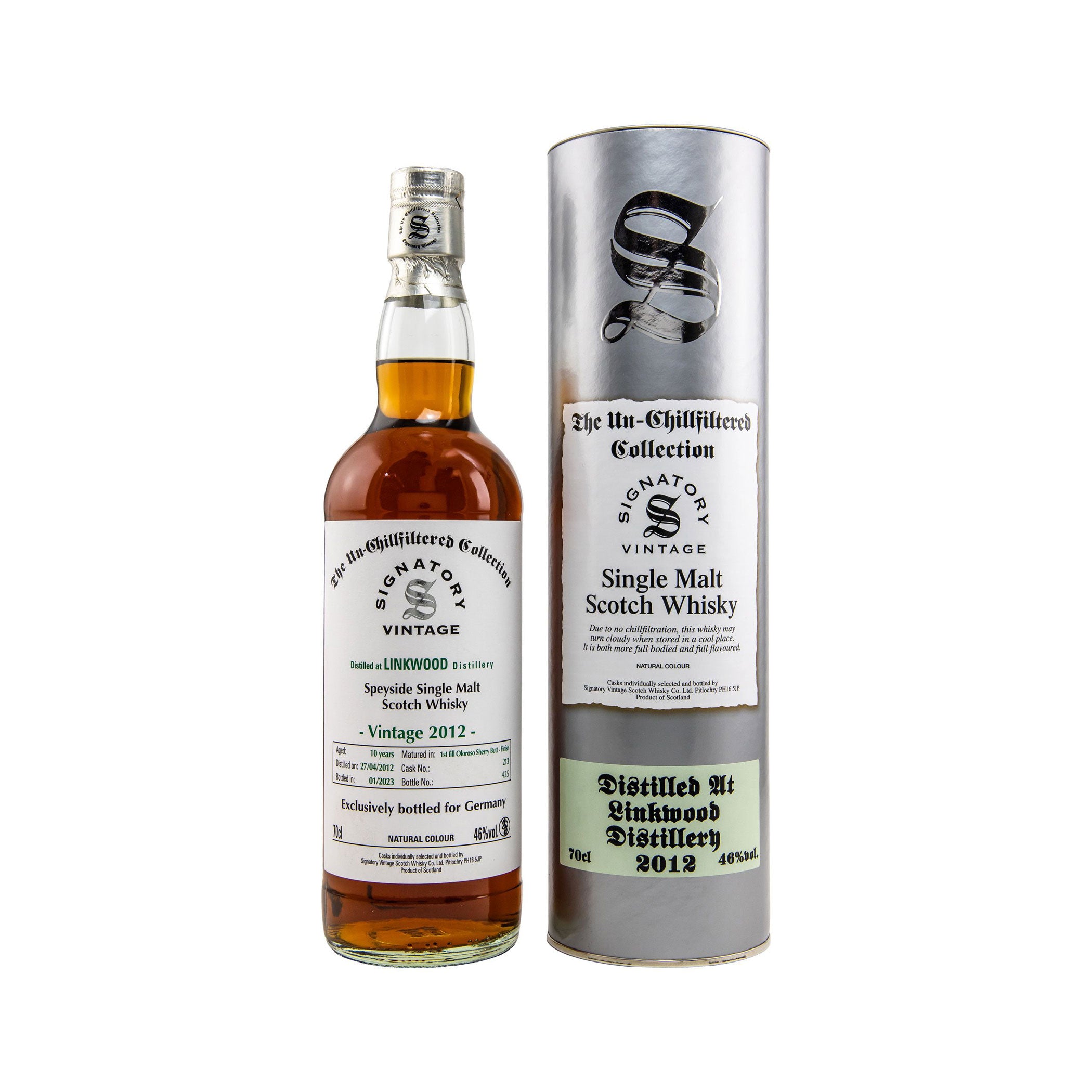 Linkwood 2012/2023 - Signatory Vintage Highland Single Malt Scotch Whisky - The Un-Chillfiltered Collection