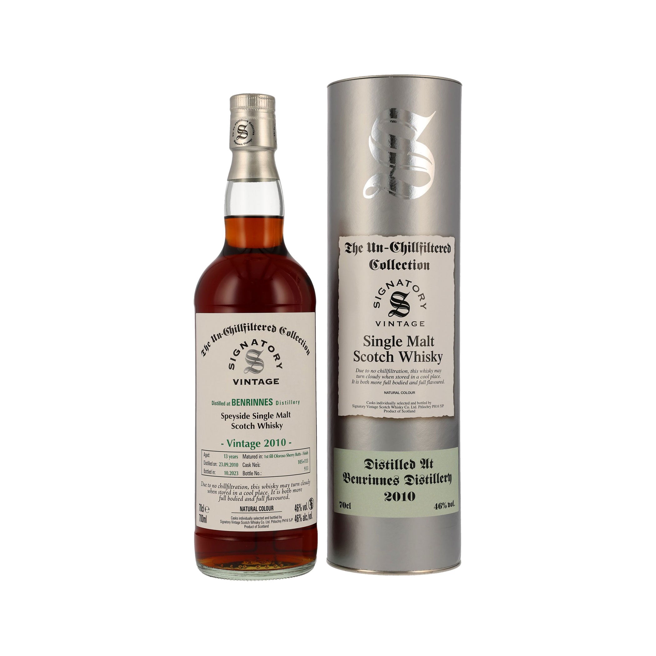 Benrinnes 2010/2023 - The Un-Chillfiltered Collection - Signatory Vintage Speyside Single Malt Scotch Whisky