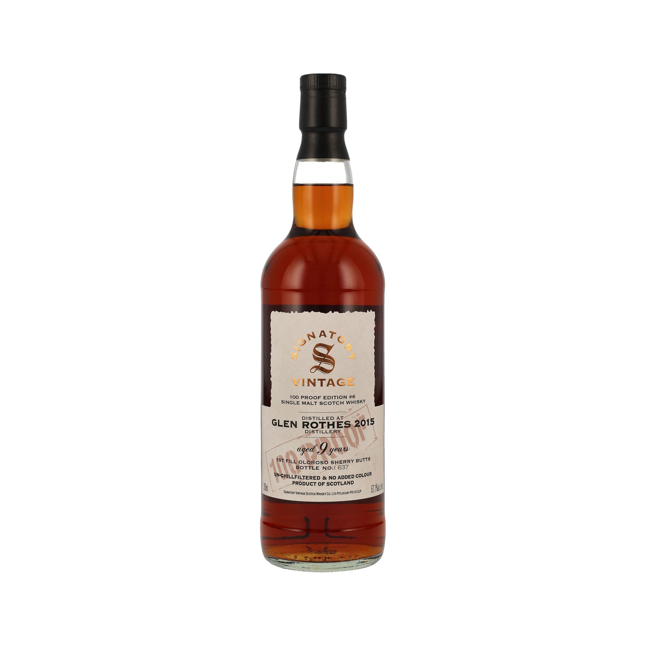 Glenrothes 2015/2023 - Signatory Vintage Speyside Single Malt Scotch Whisky - 100 Proof Edition #6
