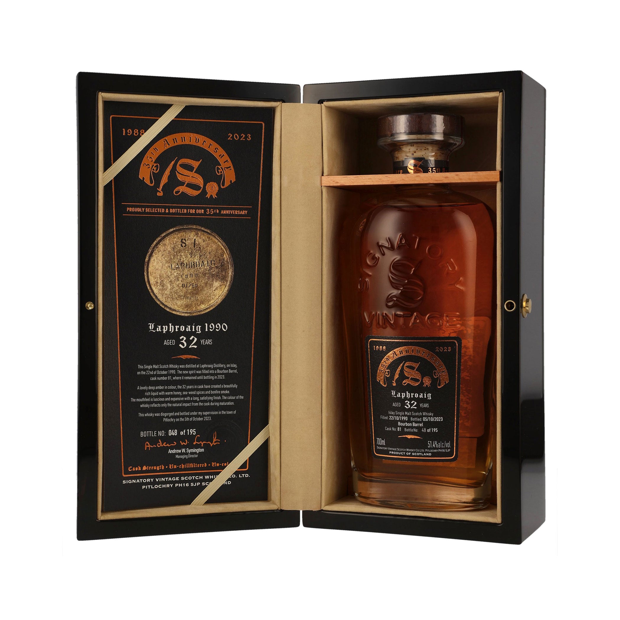 Laphroaig 1990/2023 - Signatory Vintage - Islay Single Malt Scotch Whisky - 35th Anniversary