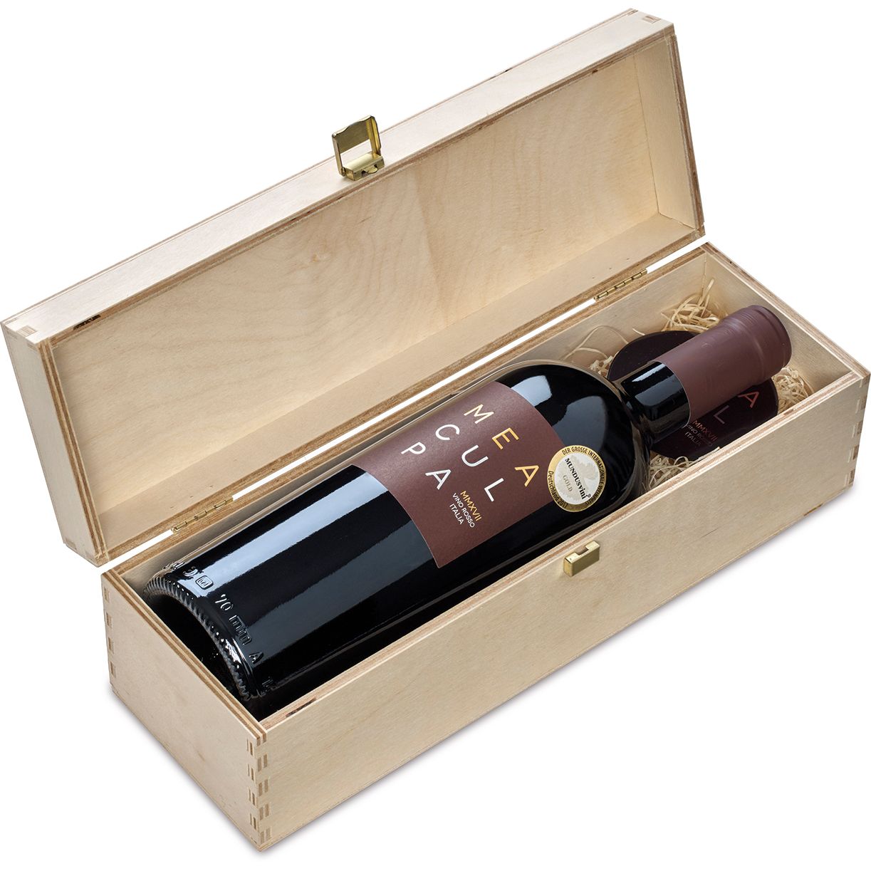 Mea Culpa Vino Rosso - in wooden box including DropStop - Minini Southern Italy/Italy 0.75 l