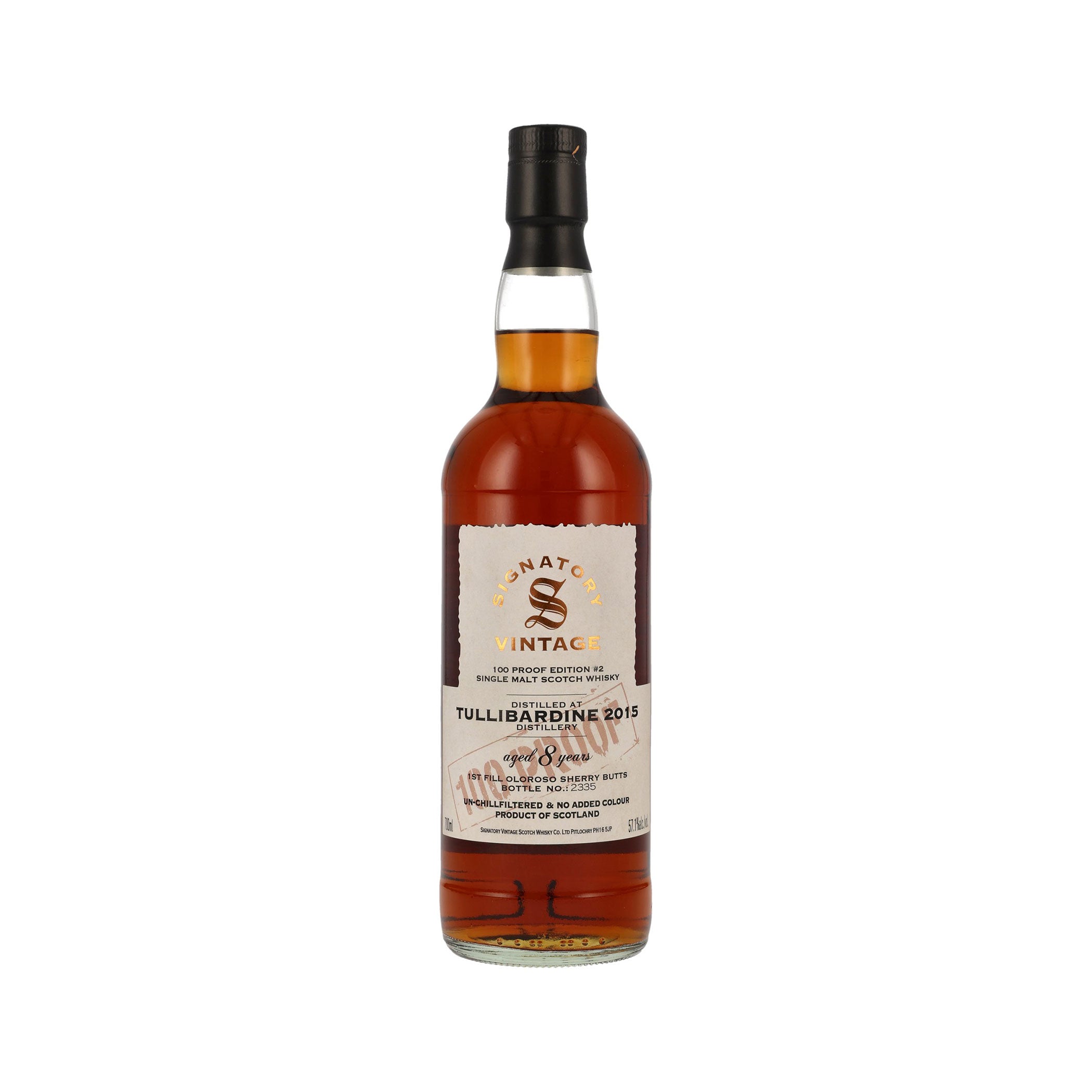 Signatory Vintage Highland Single Malt Scotch Whisky - 100 Proof Edition Set - Tullibardine #2 - Blair Athol #3 - Ardmore #4