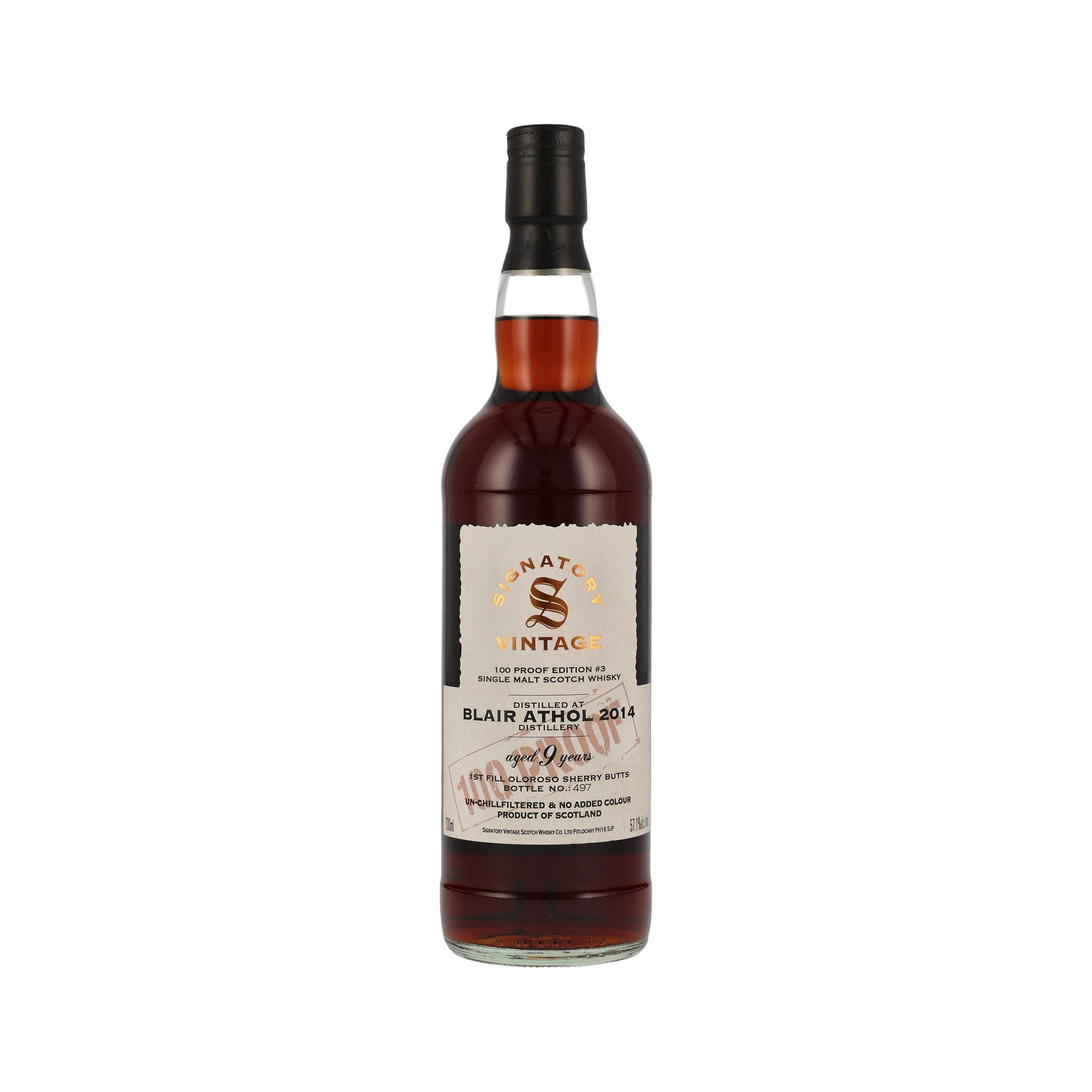 Blair Athol 2014/2023 - Signatory Vintage Highland Single Malt Scotch Whisky - 100 Proof Edition #3