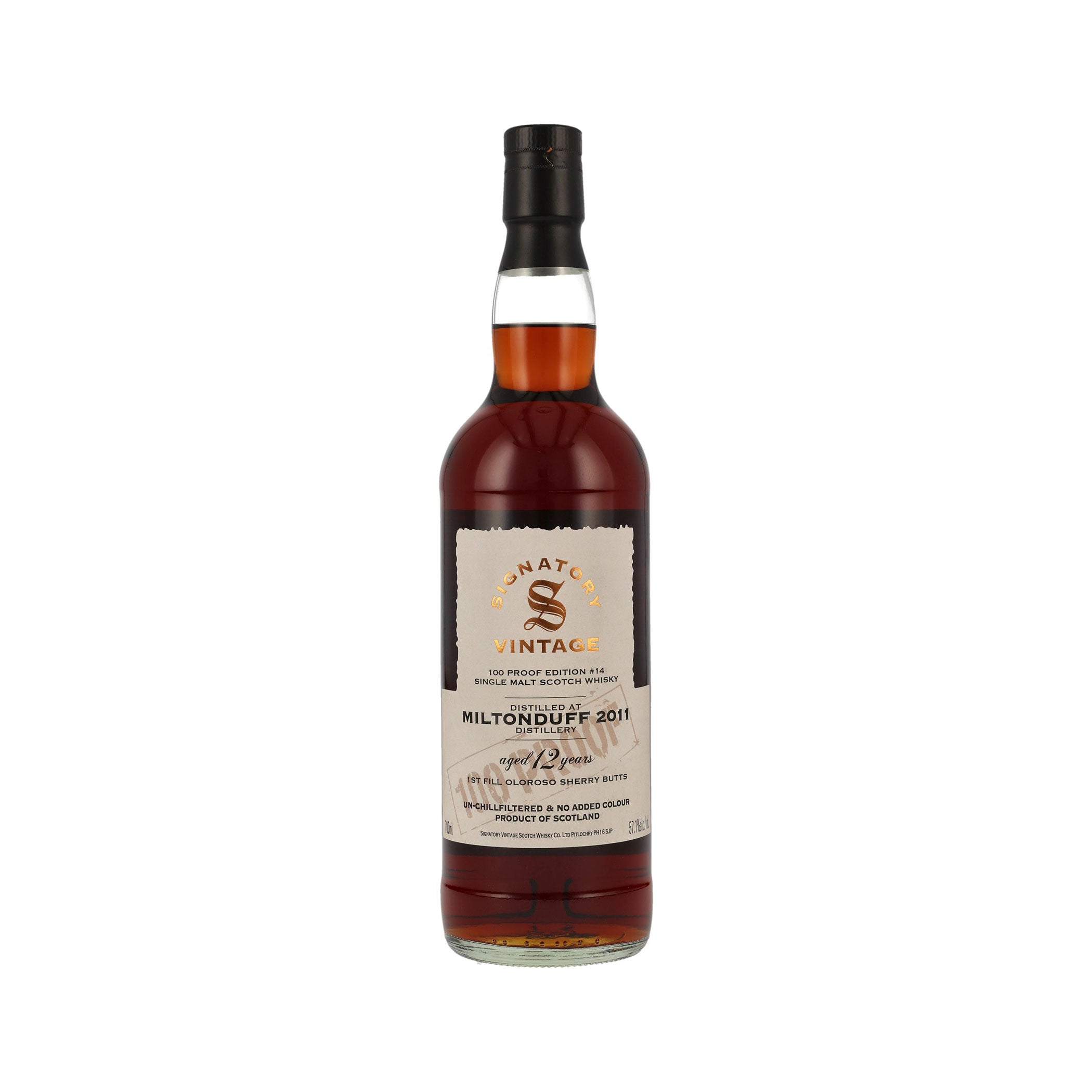 Miltonduff 2011 -12 Jahre- Signatory Vintage Speyside Single Malt Scotch Whisky 100 Proof Edition #14