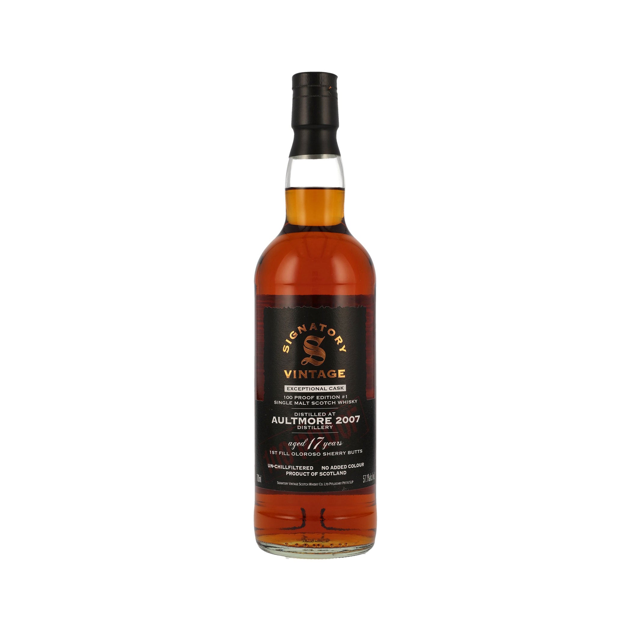 Aultmore 2007 - 17 Jahre - Signatory Vintage Speyside Single Malt Scotch Whisky - Cask Edition #1