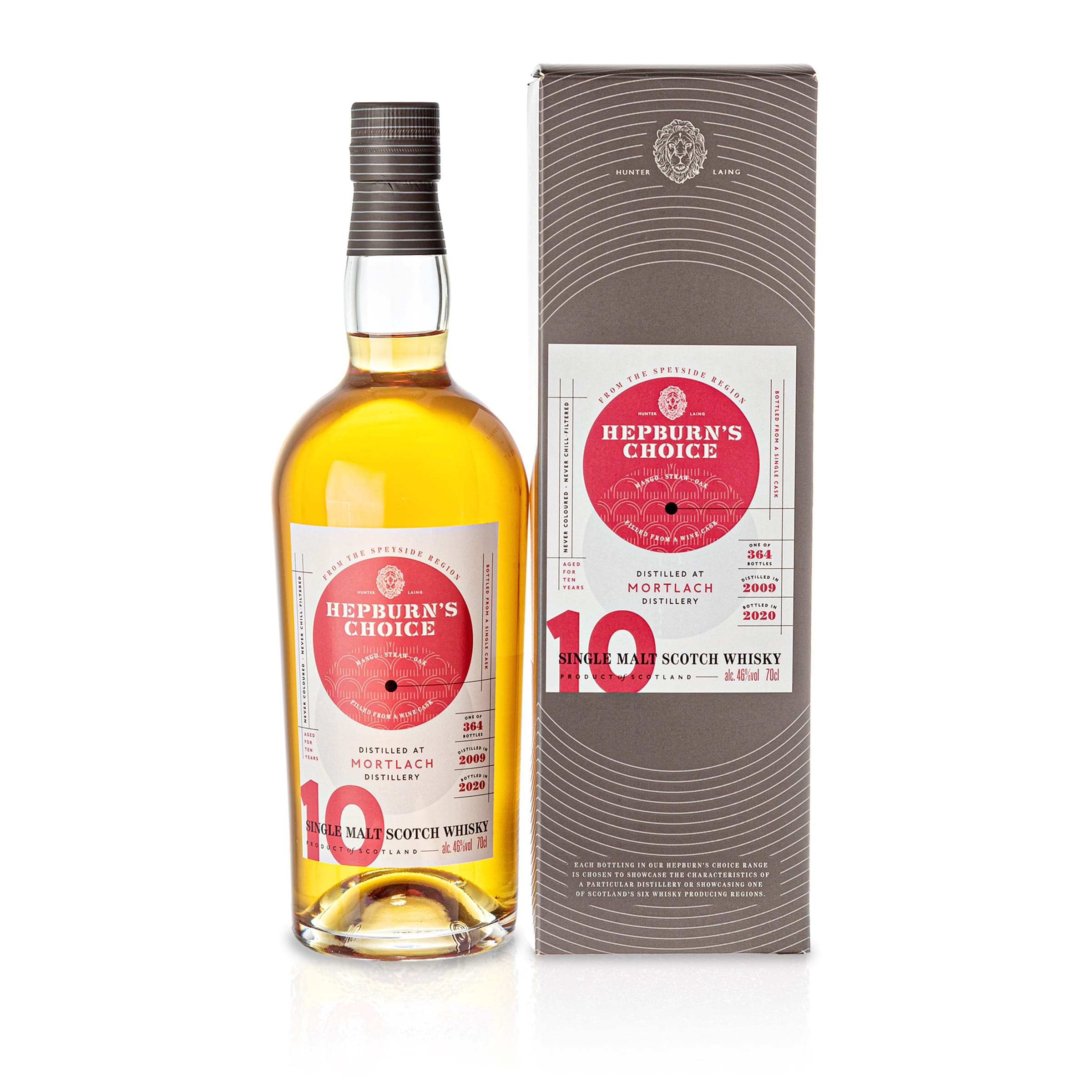 Mortlach, Hepburn's Choice,wine fin., 2009, 10 Jahre, 46 %