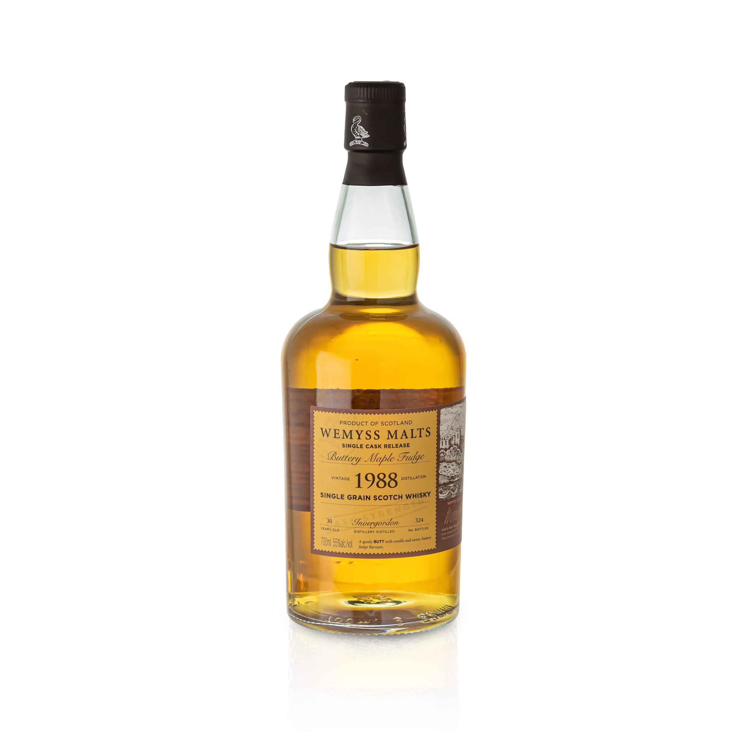 Wemyss, Invergordon "Buttery Maple Fudge", 1988, 30 Jahre., 55,0 %