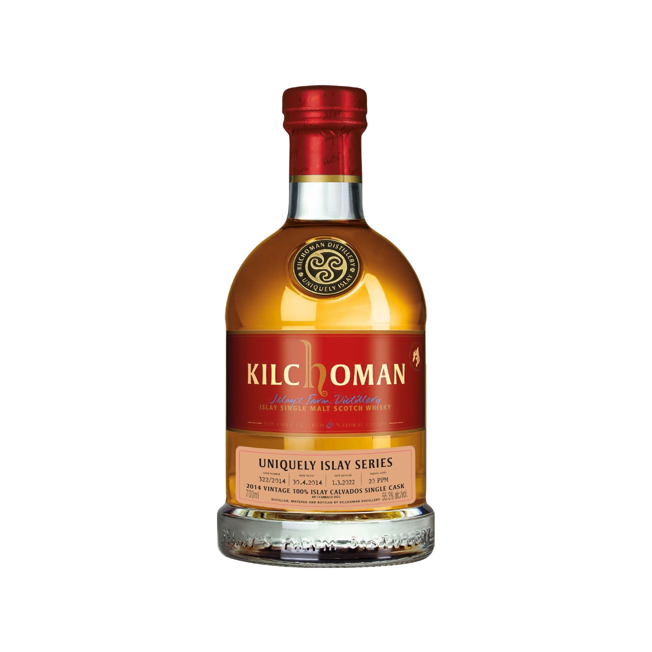 Kilchoman Vintage 2014, AT22 Uniquely Islay Series - #1/10 - Cask 322/2014 100% Islay Calvados Single Cask