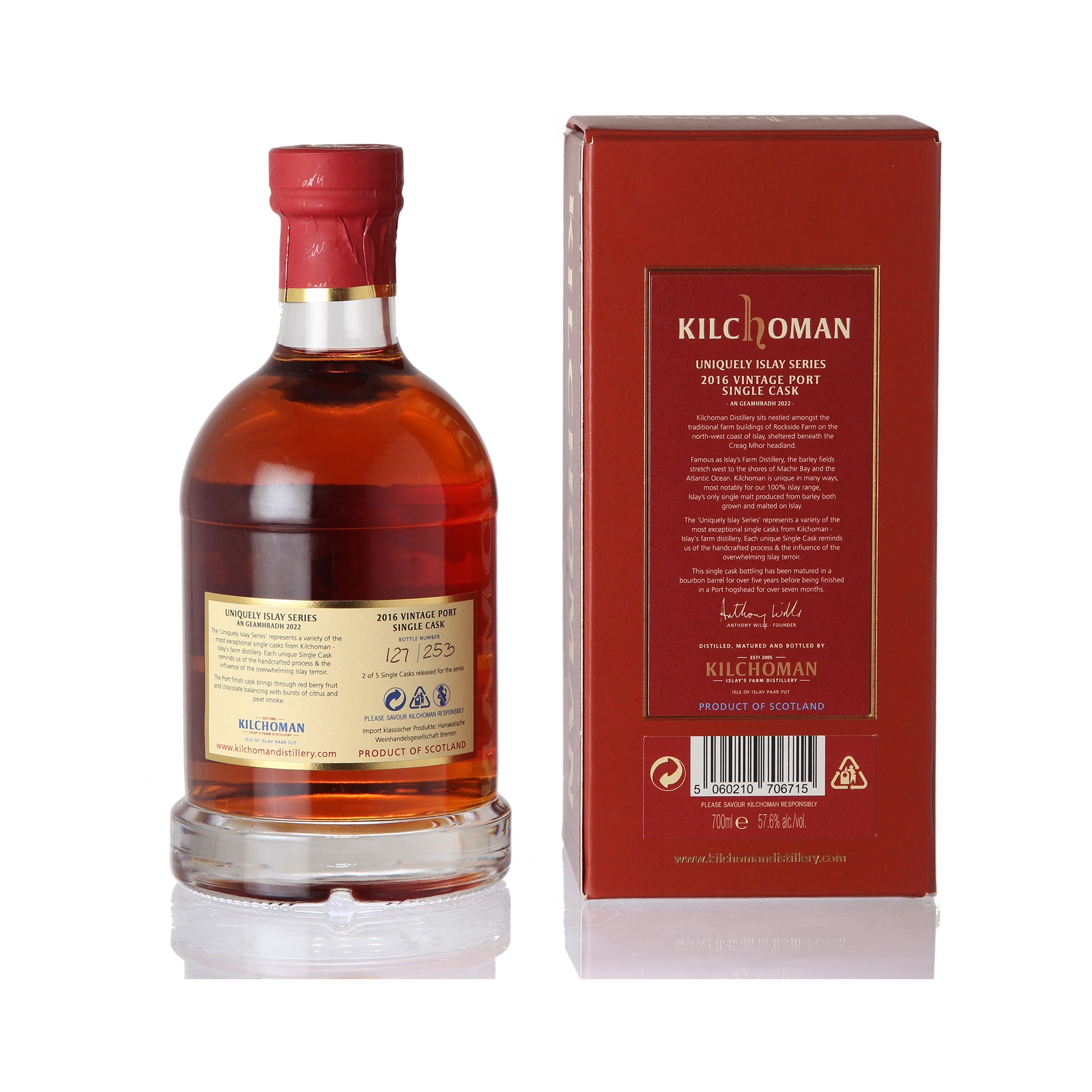 Kilchoman Uniquely Islay Series - 2016 Vintage Port Single Cask