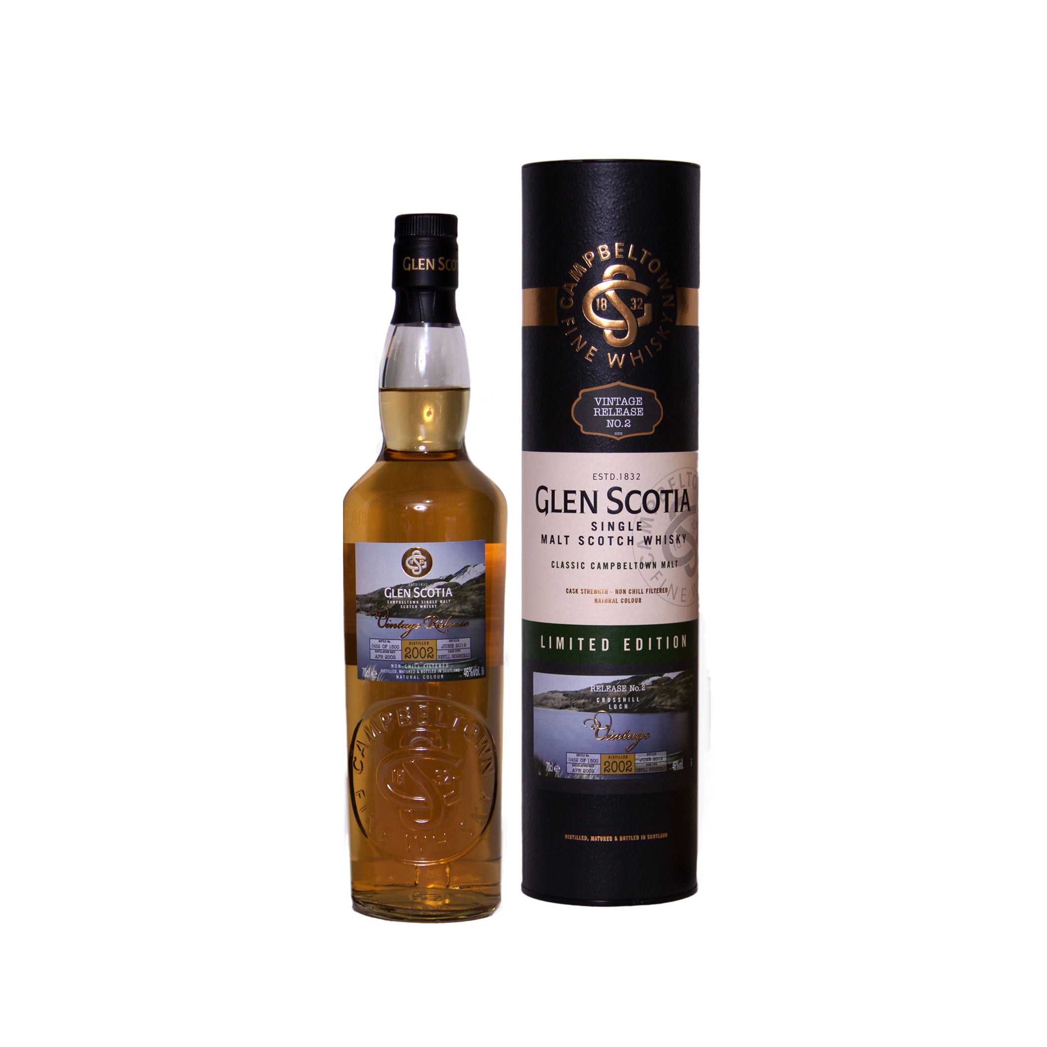 Glen Scotia vintage 2002 46% Release No.2 "Crosshill Loch"