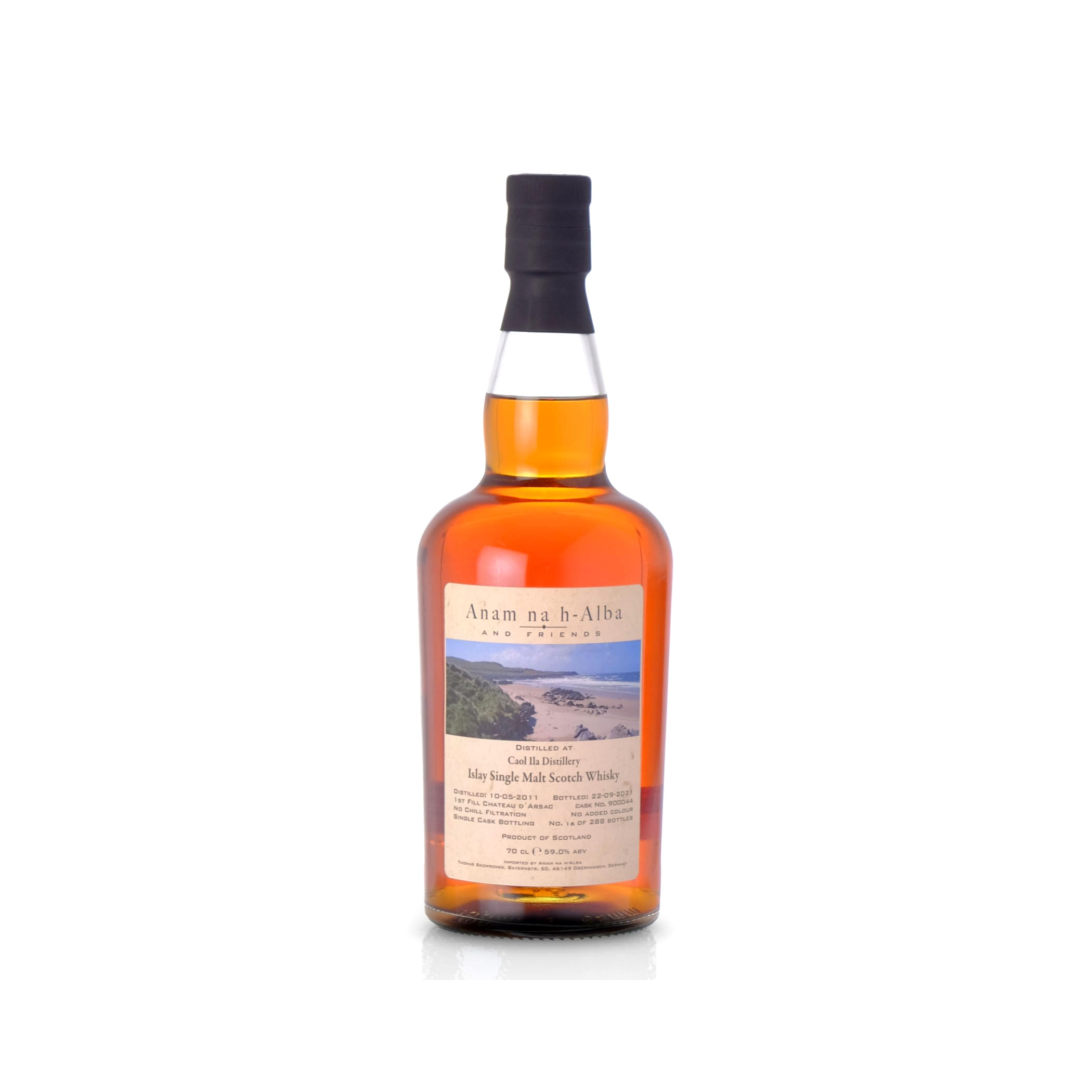 Caol Ila 2011 - 10 Jahre - Chateau D´Arsac - Anam na h-Alba, Cask 900044, Islay Single Malt Whisky