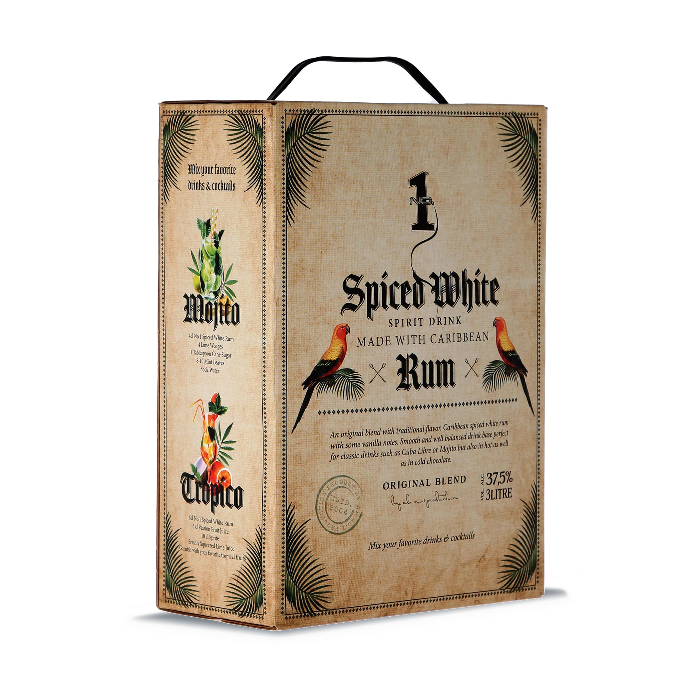 Old Caribbean Spiced White - aromatisierter karibischer Rum - No.1 - Bag-in-Box 3 L