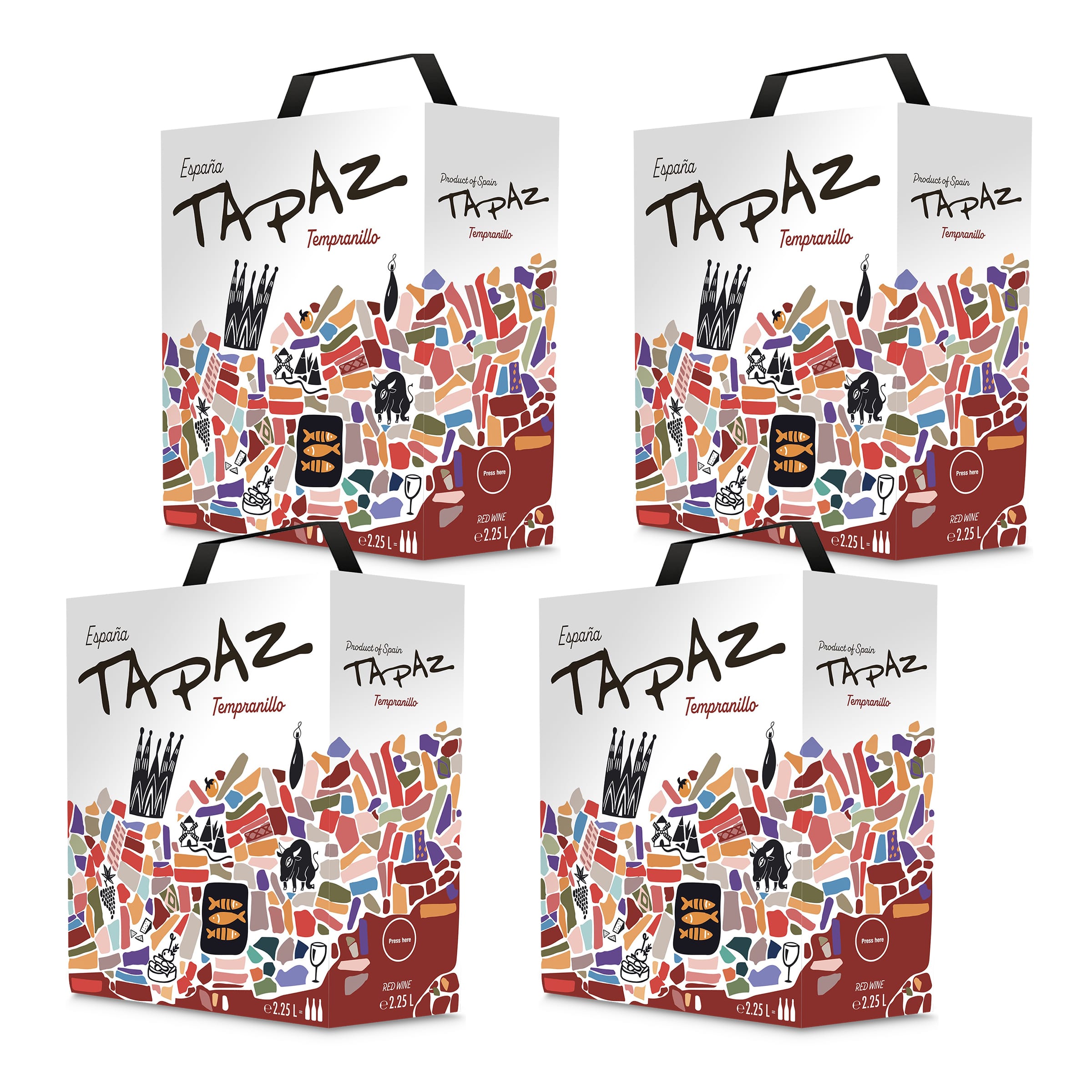 Tapaz Tempranillo - Rotwein trocken - Spanien - Bag-in-Box