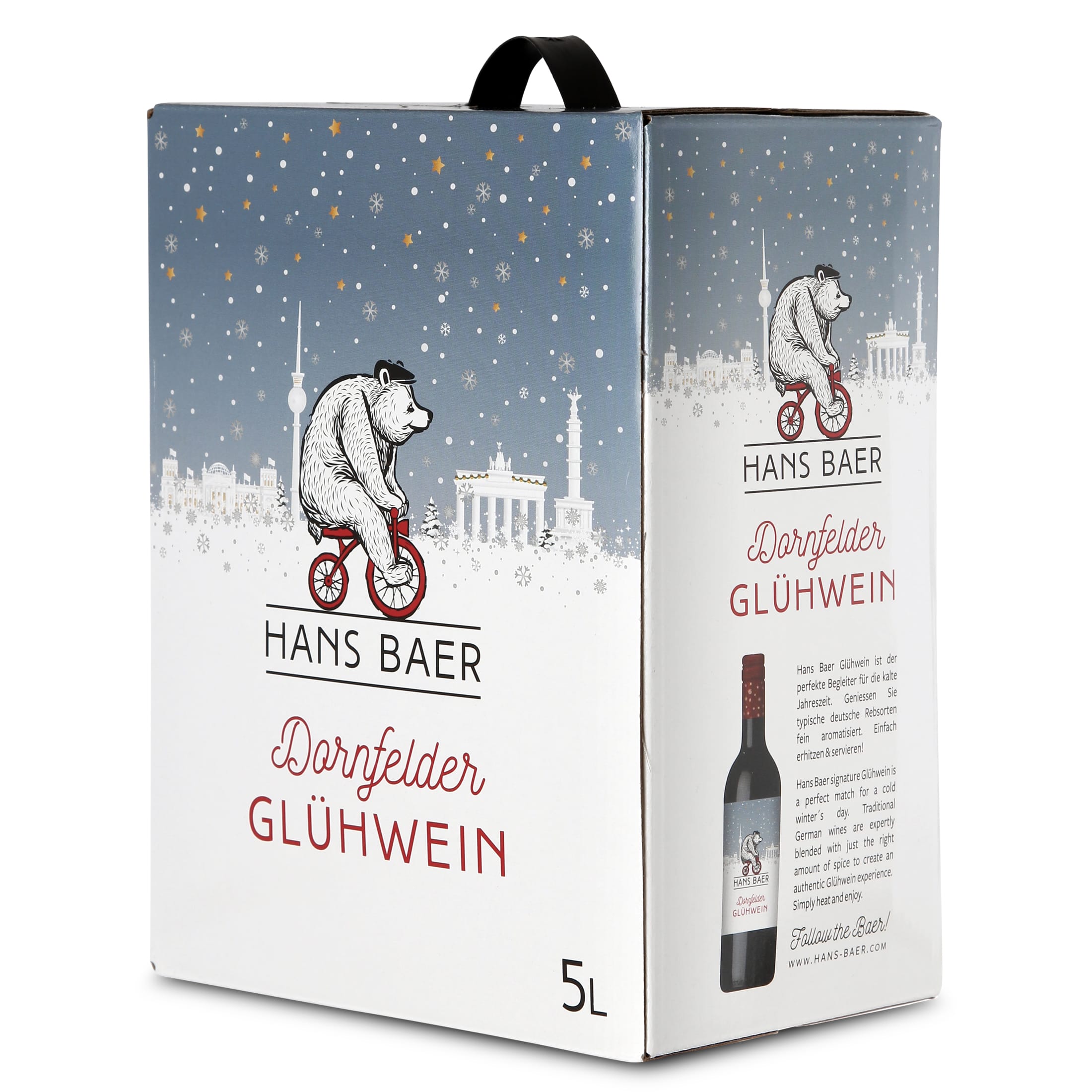 Dornfelder Glühwein aus deutschem Rotwein - HANS BAER - Bag-in-Box