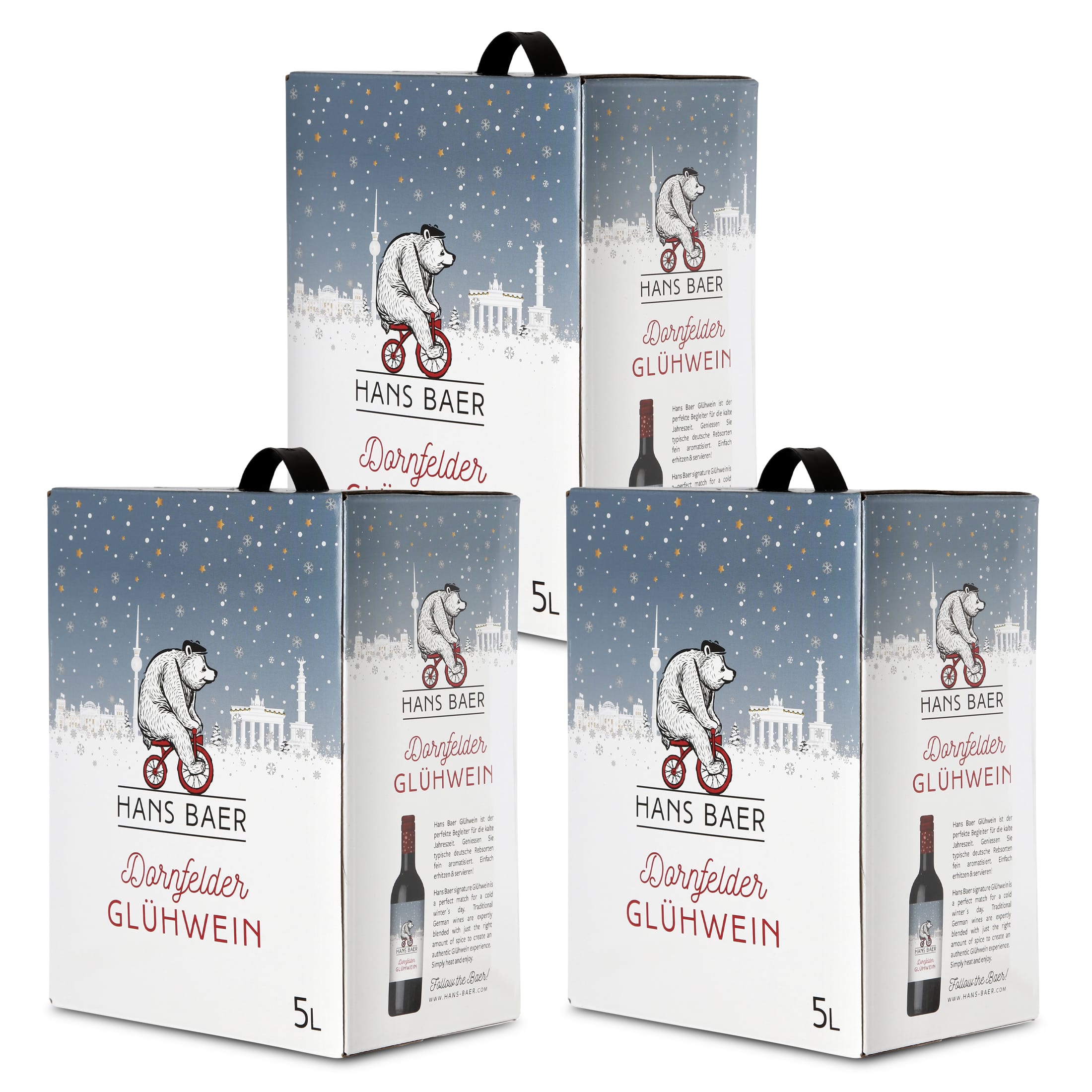 Dornfelder Glühwein aus deutschem Rotwein - HANS BAER - Bag-in-Box