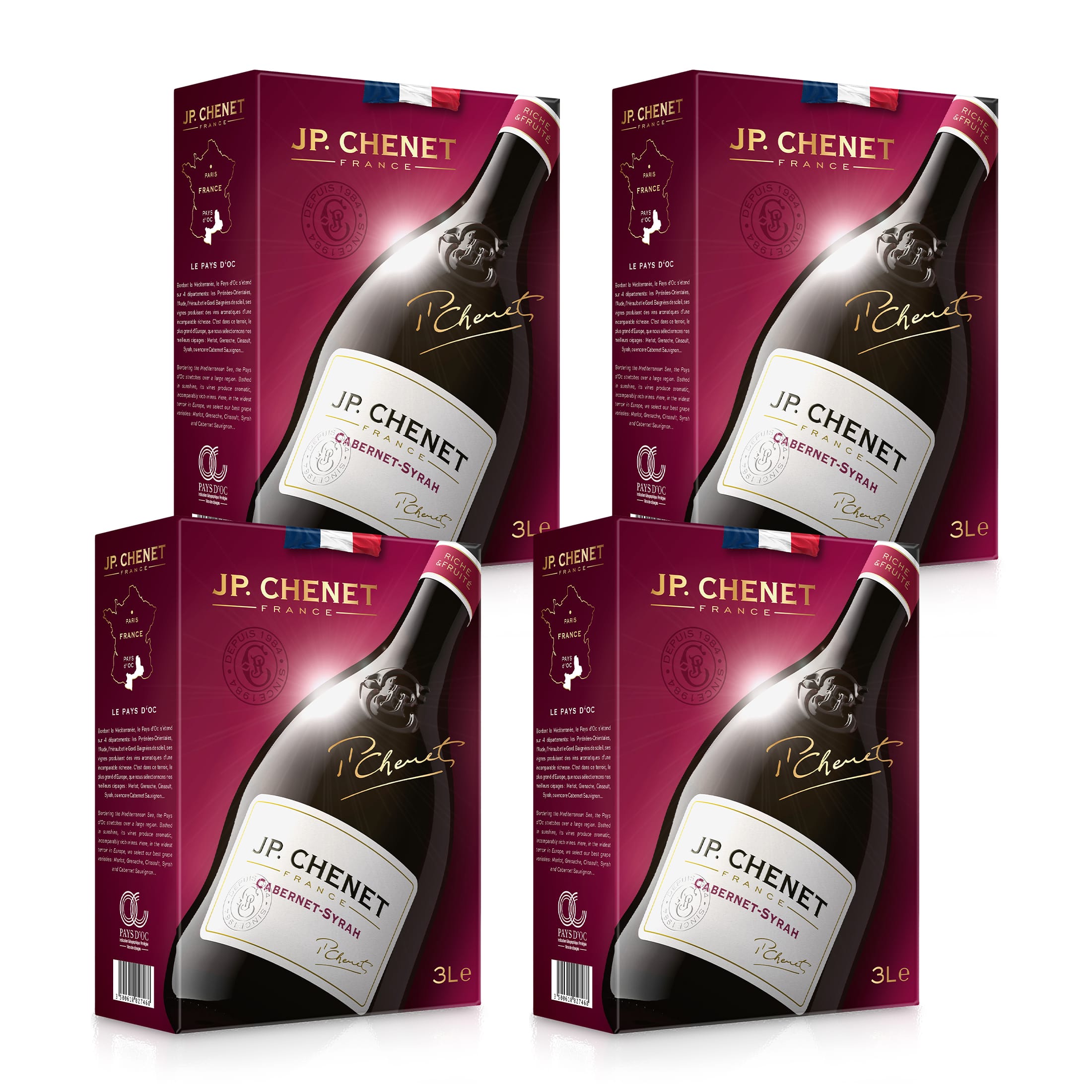 Bag-in-Box - IGP Oc Cabernet-Syrah - Rotwein - JP. Chenet 3 L.