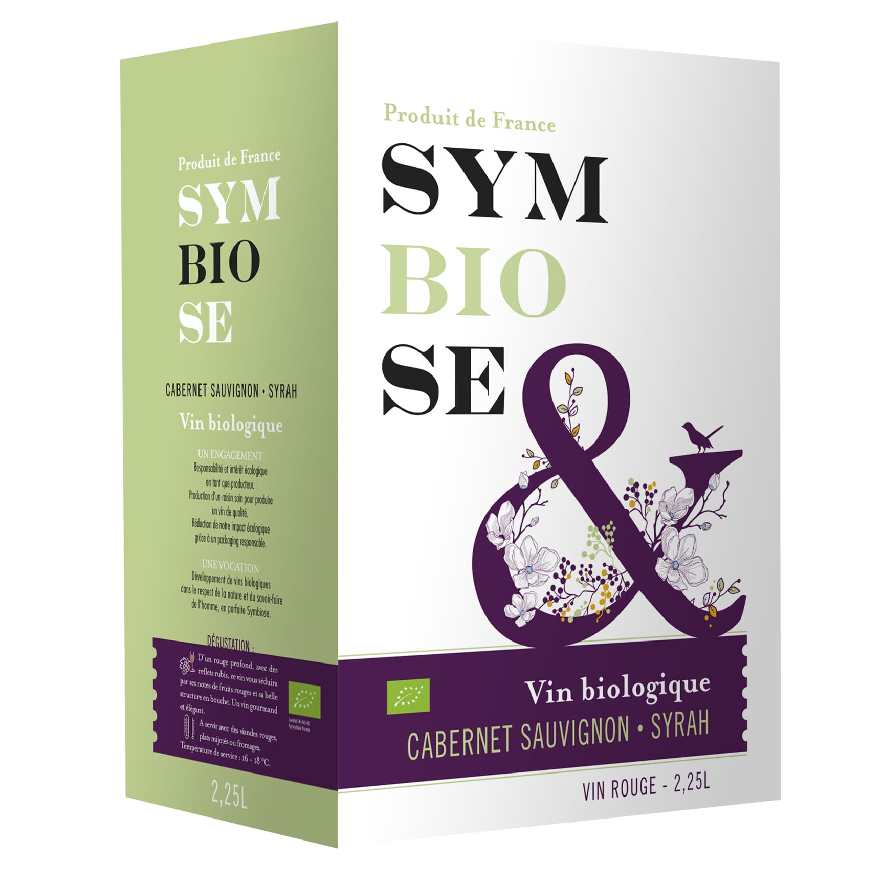 Symbiose BIO Rotwein trocken - Cabernet Sauvignon Syrah Bag-in-Box 2,25 l