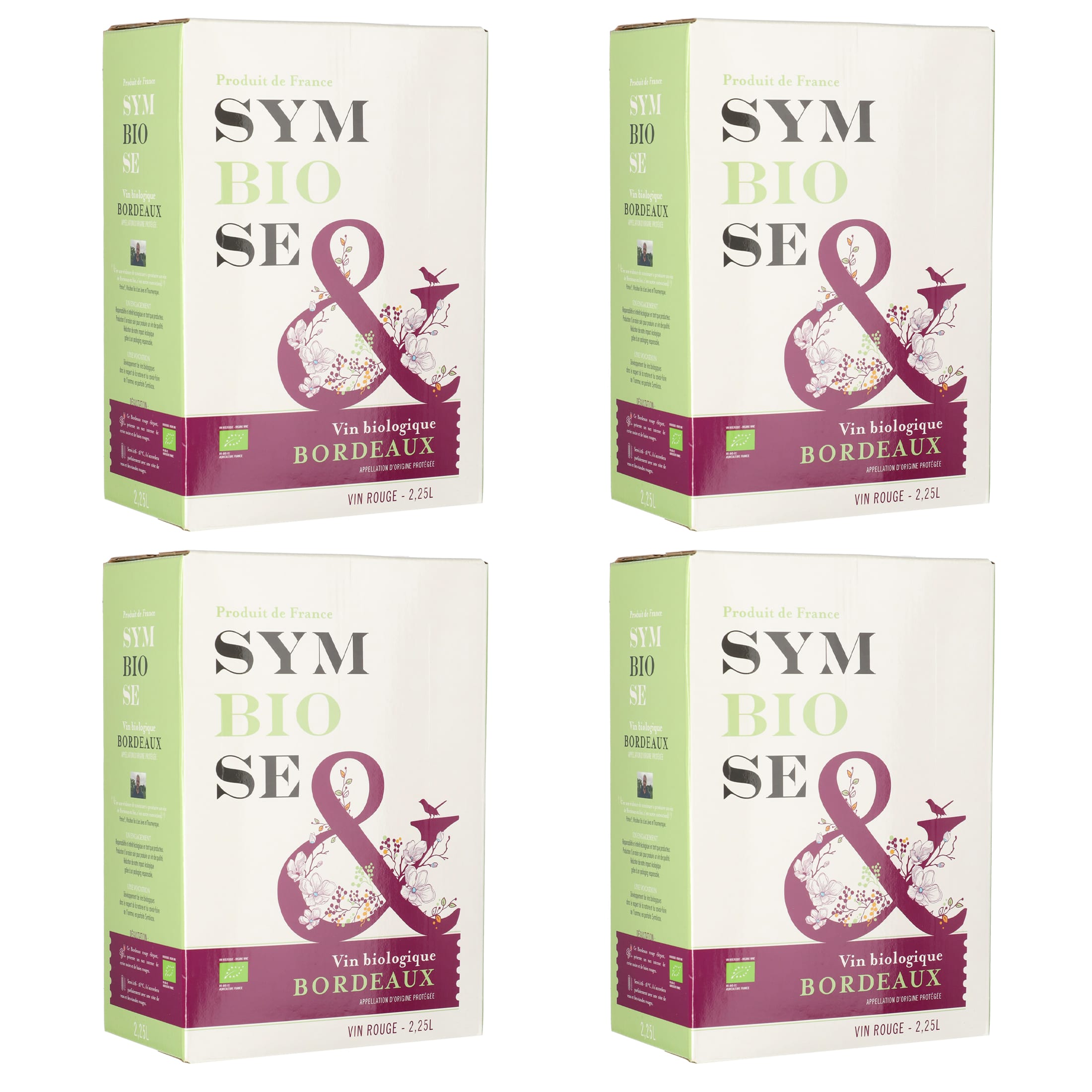 Symbiose BIO Bordeaux AOP Rotwein trocken - Cabernet Sauvignon Merlot Bag-in-Box 2,25 l