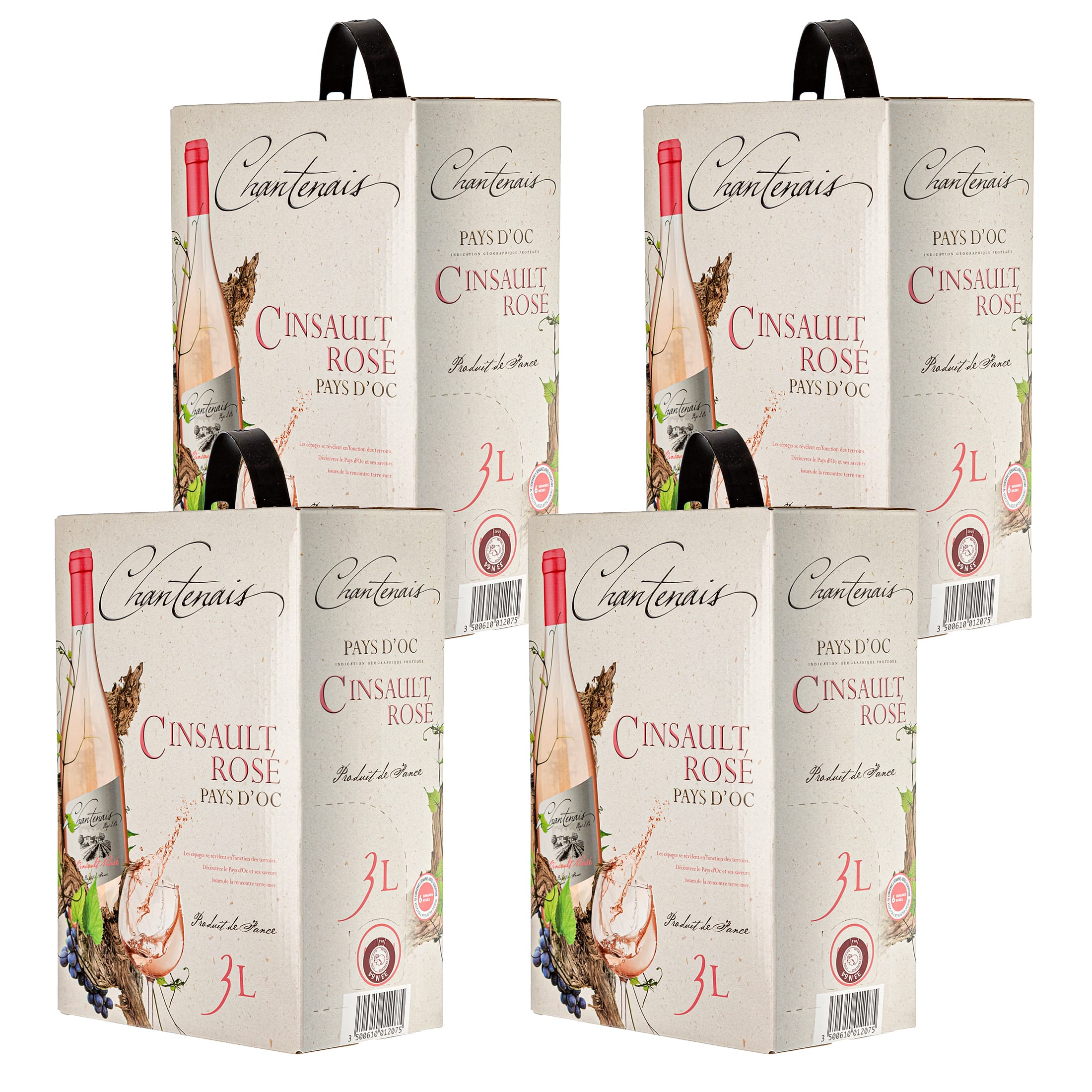 Bag-in-Box - Vin de Pays d'Oc - Cinsault - Rose - Chantenais 3 L.