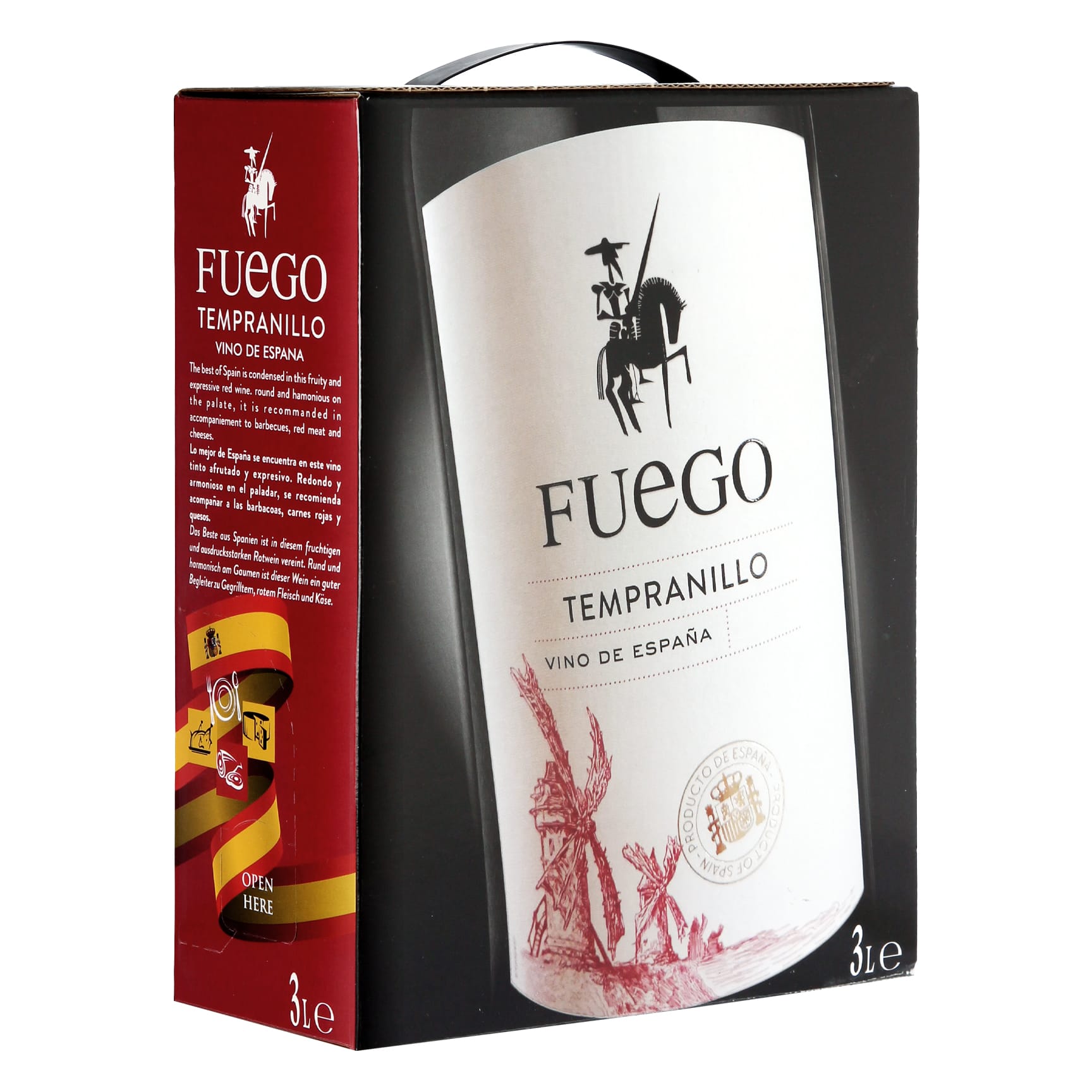 Tempranillo Fuego - Bag-in-Box 3 L - Rotwein trocken aus Spanien