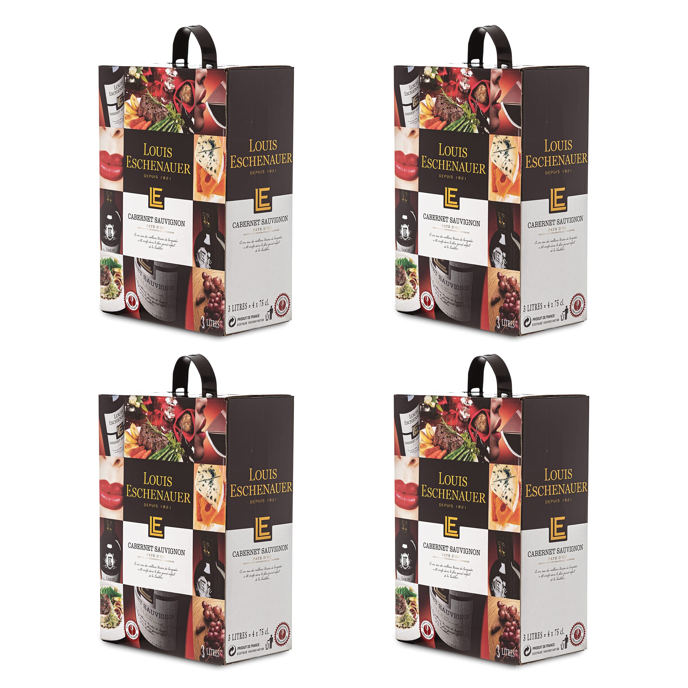 Bag-in-Box - Vin de Pays d'Oc- Cabernet Sauvignon - Rotwein - Louis Eschenauer 3 L