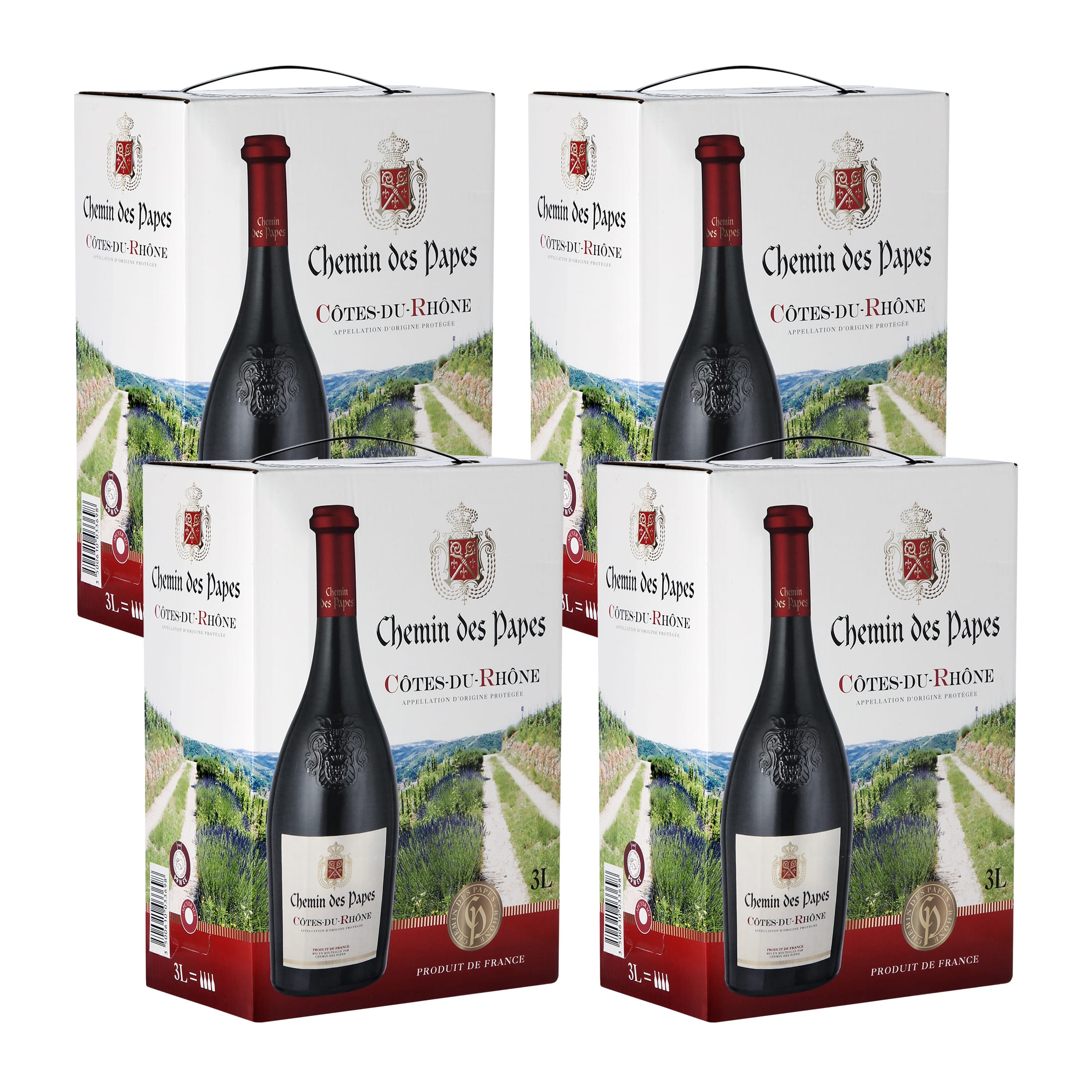 Chemin des Papes Côtes du Rhône Rotwein trocken Bag-in-Box 3 l