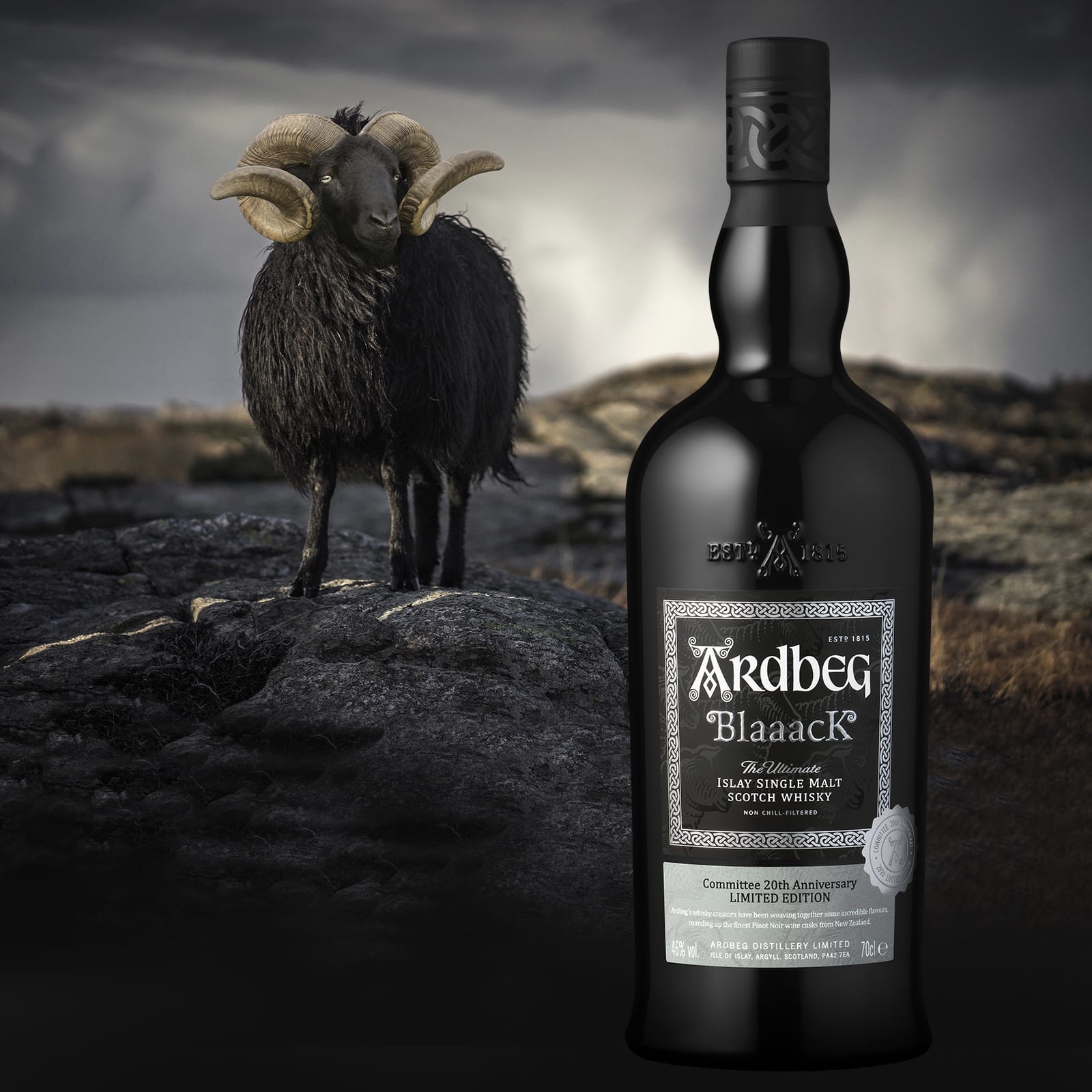 ARDBEG BLAAACK 46% Committee 20th Anniversary Limited Edition