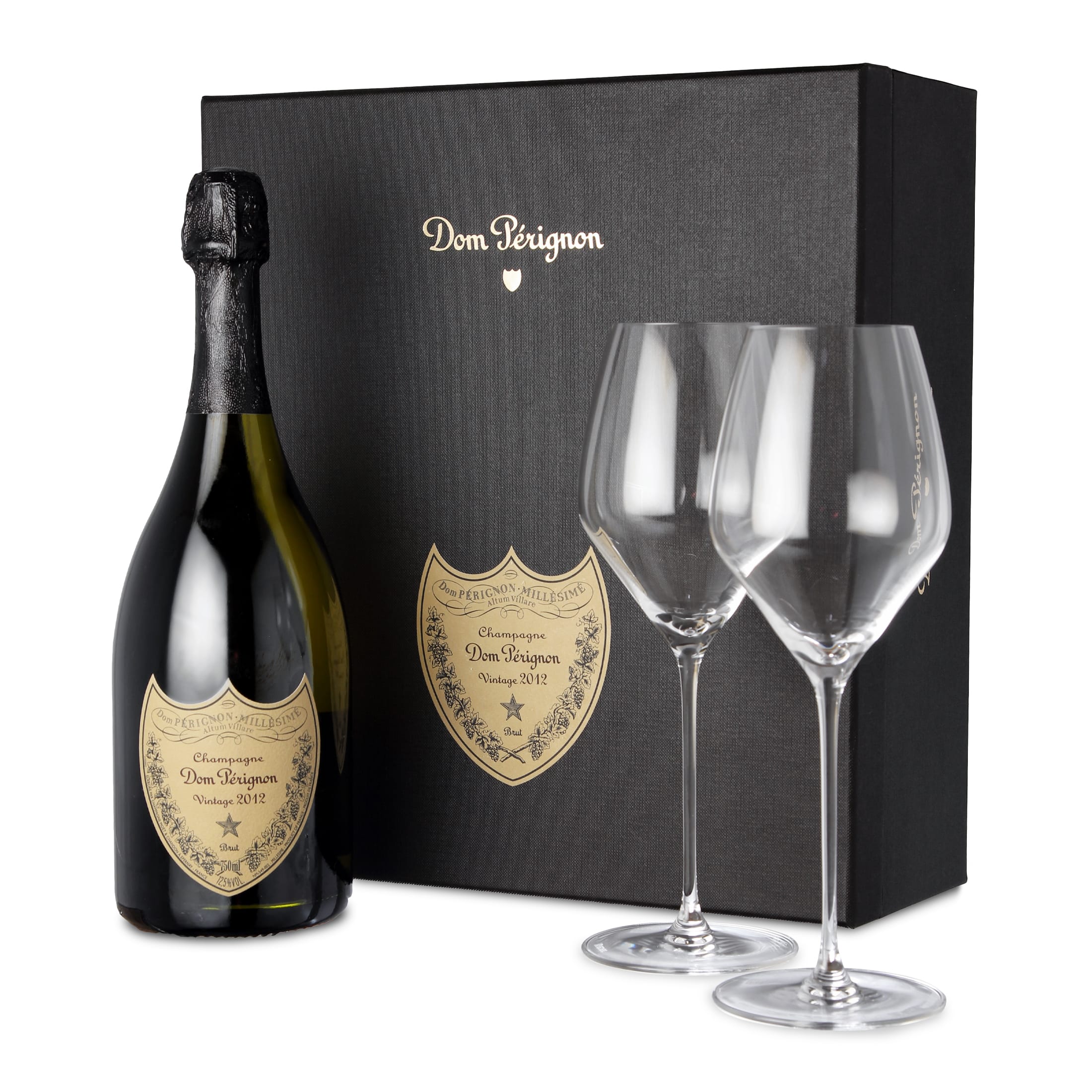 Dom Pérignon Vintage 2012 Champagner Geschenkpackung mit 2 Gläsern