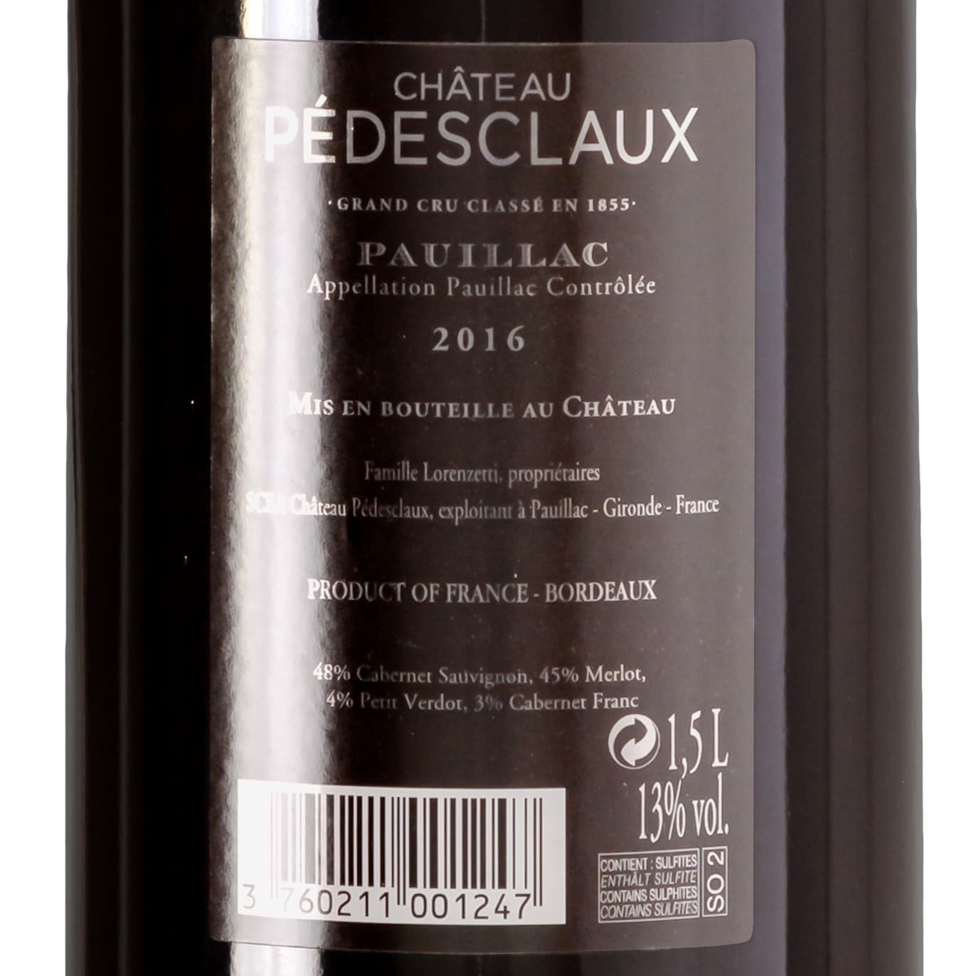 2016 Château Pedesclaux 5ème Cru Classé, Pauillac - Frankreich