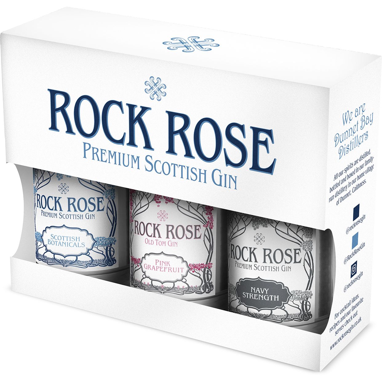 Rock Rose Miniatur Triple Gift Pack Dunnet Bay Distillery Schottland/Schottland 0,15l