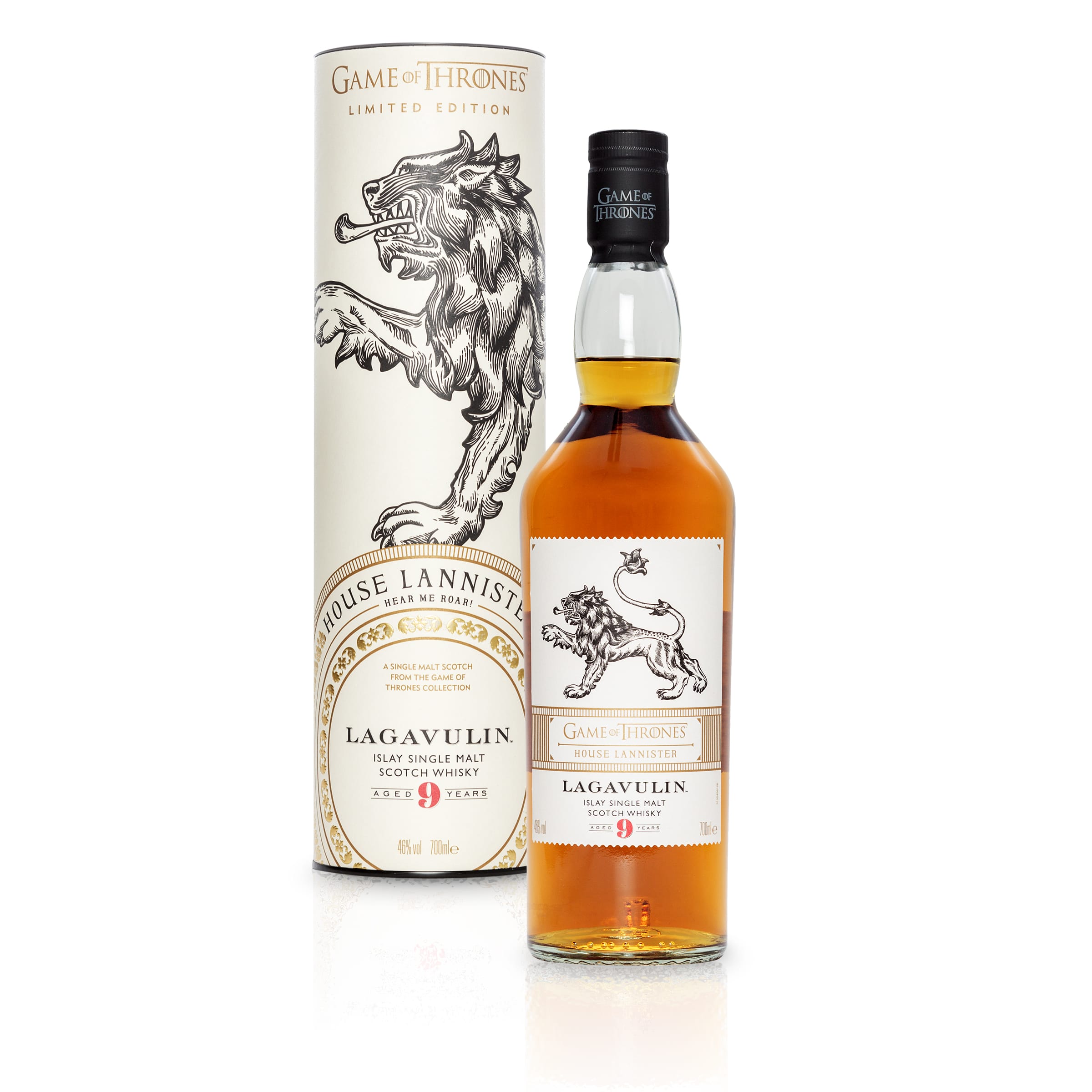 Lagavulin 9 Year Old Single Malt Scotch Whisky - House Lannister Game of Thrones Limited Edition