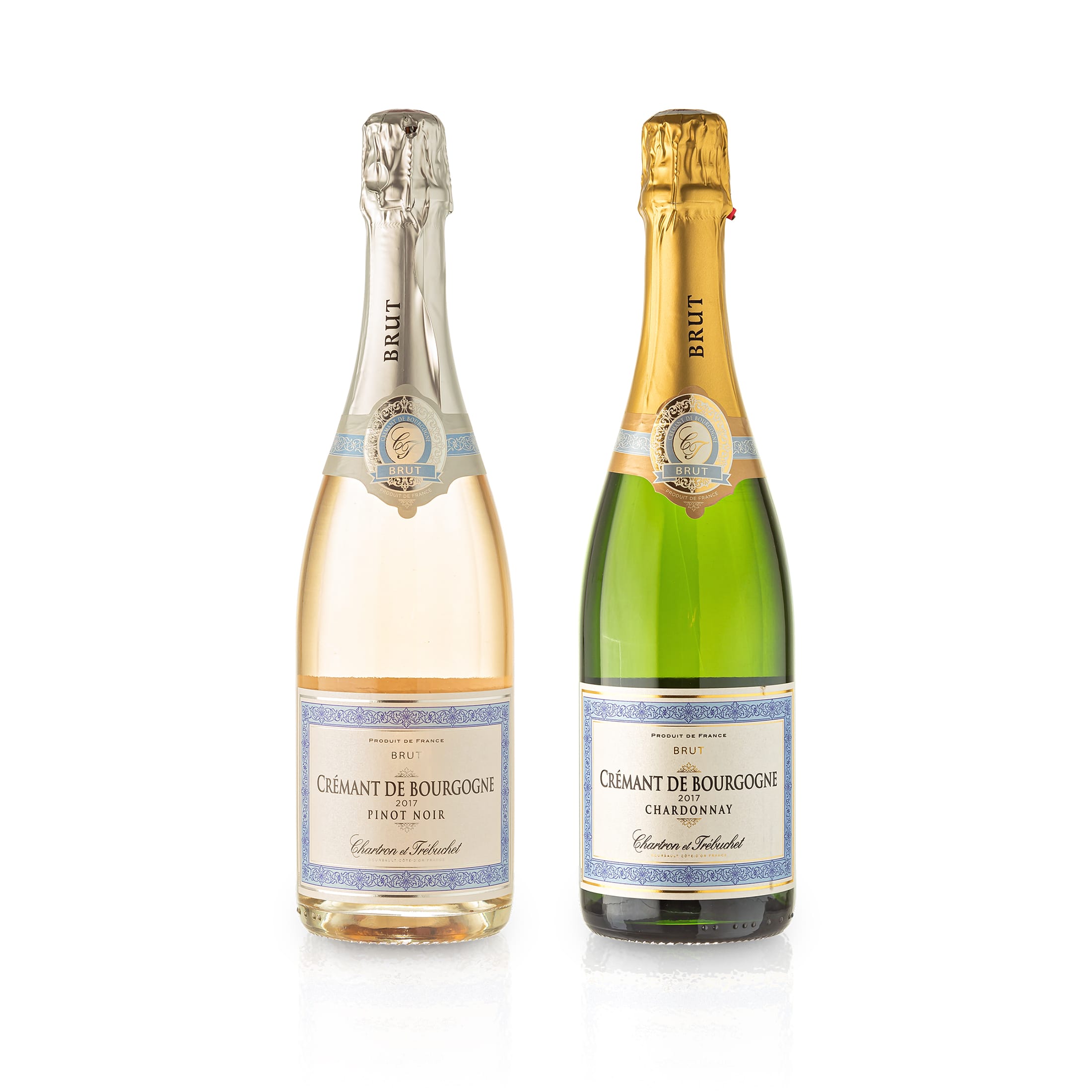 Feinste Weine - 2 er Sektpaket - Domaine Chartron & Trébuchet - Crémant de Bourgogne (2 * 0,75l)