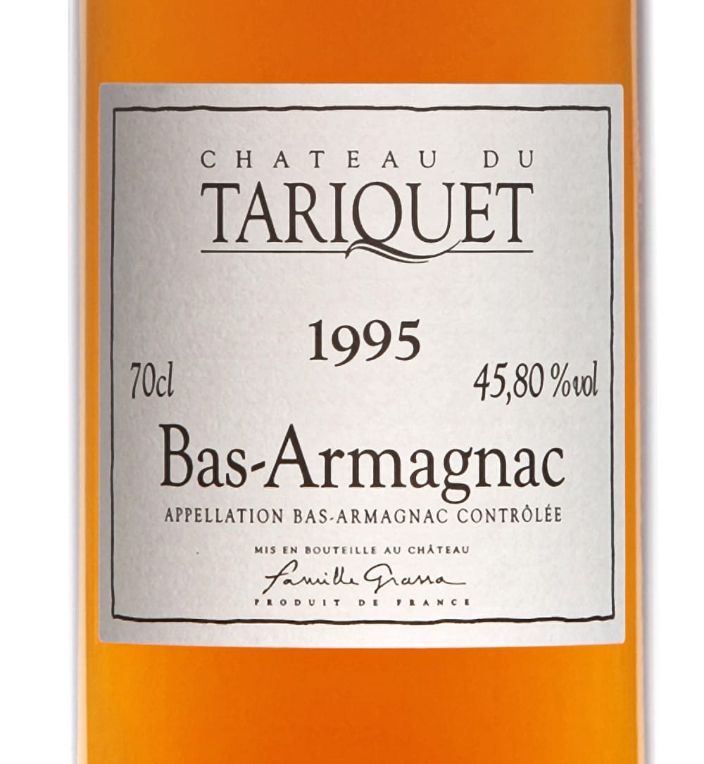 Châtau du Tariquet Millésime 1995 45,8% Bas-Armagnac AOC - Domaine Tariquet